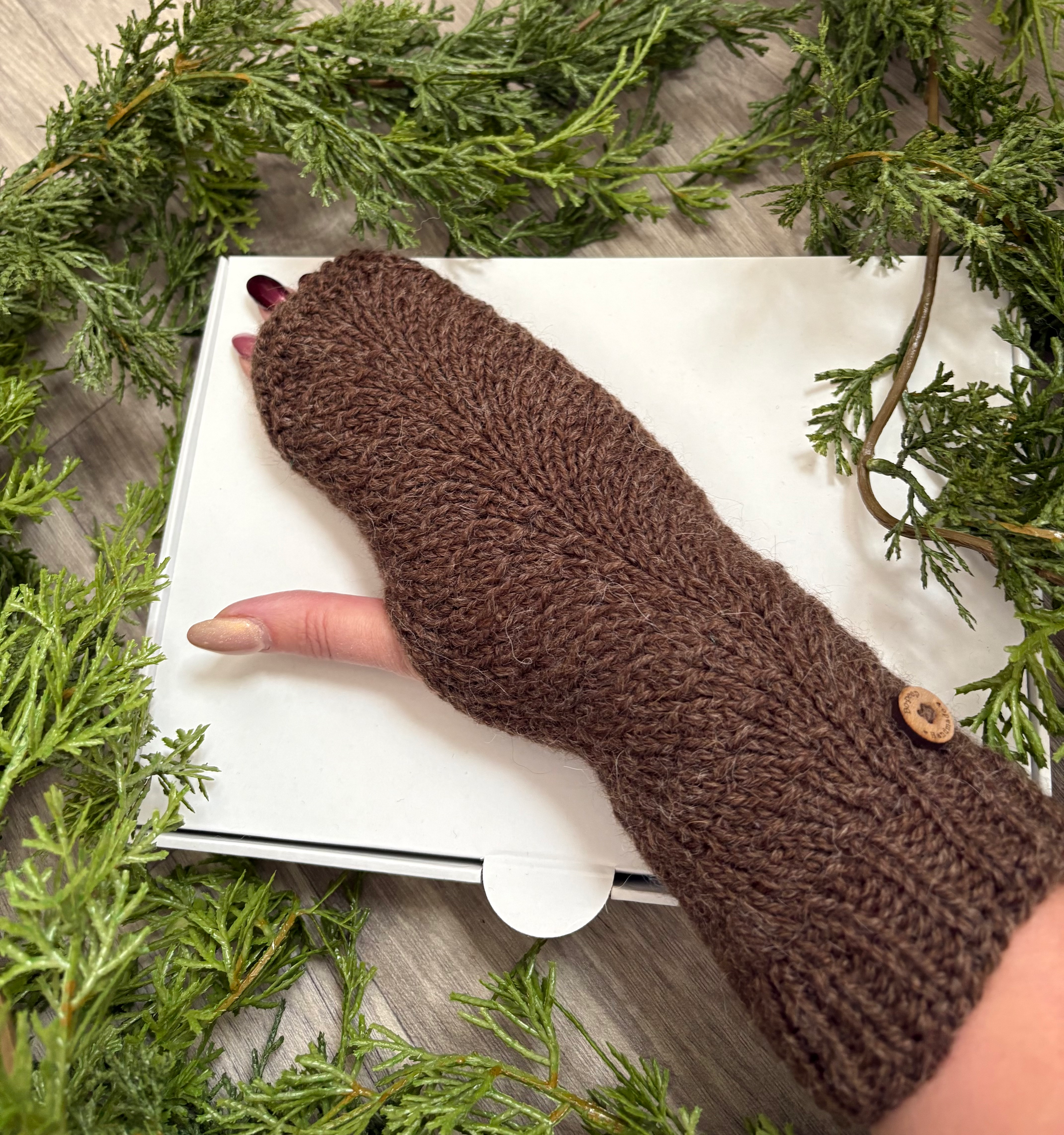 Fingerless Gloves - alpaca & wool