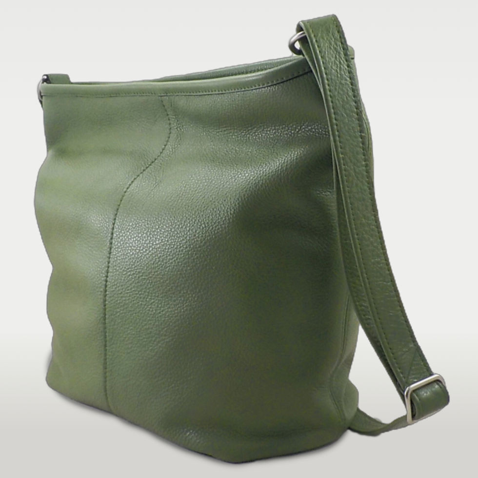 Bolso Bandolera Artesanal Cuero Karine Verde-Calidad Premium-RedMasai.