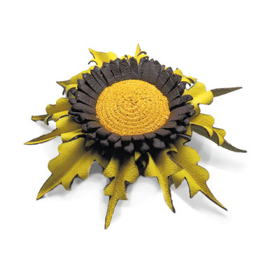 Eguzkilore de cuero de color Amarillo