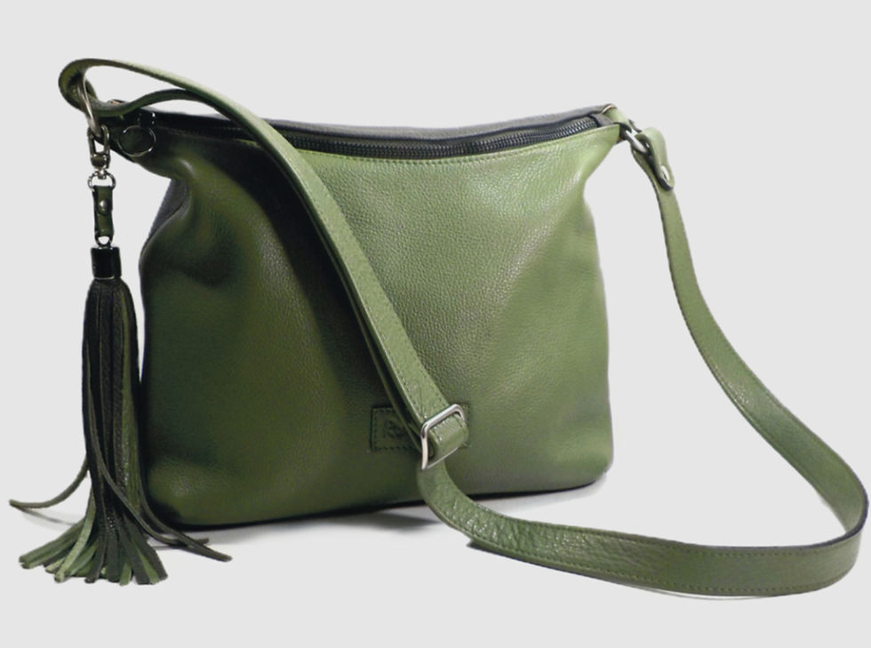 Bolso Bandolera Artesanal Verde para mujer-RedMasai