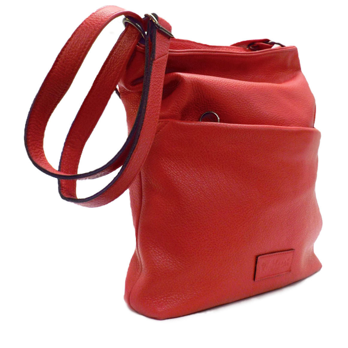 Bolso bandolera de cuero Rojo New Orlay