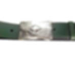Cinturón de cuero Verde 40 mm. Ancho hebilla 2