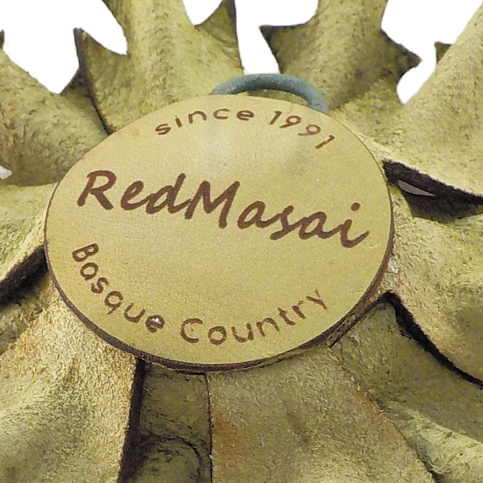 Miniatura: guzkilore de cuero verde agua pieza artesanal RedMasai