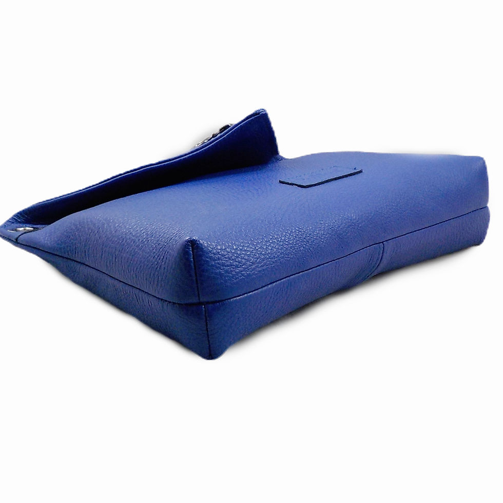 Miniatura: Bolso Bandolera  Cuero Nekane Azulón Hecho en Arrieta