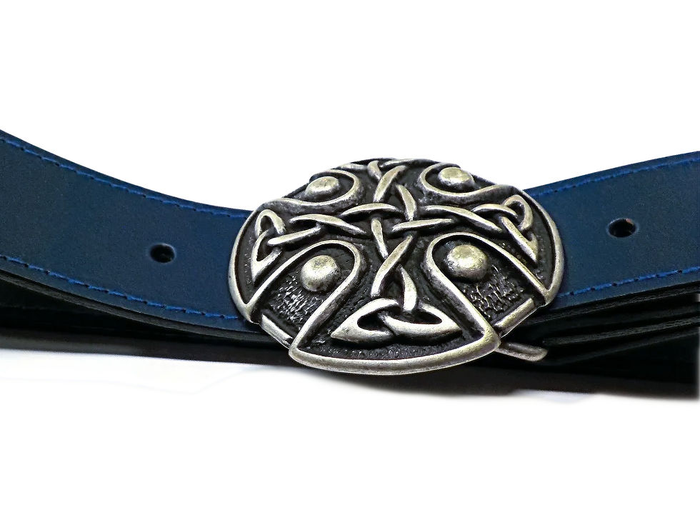 Miniatura: Cinturón Cuero  Azul  marino  40 mm. Ancho hebilla 11