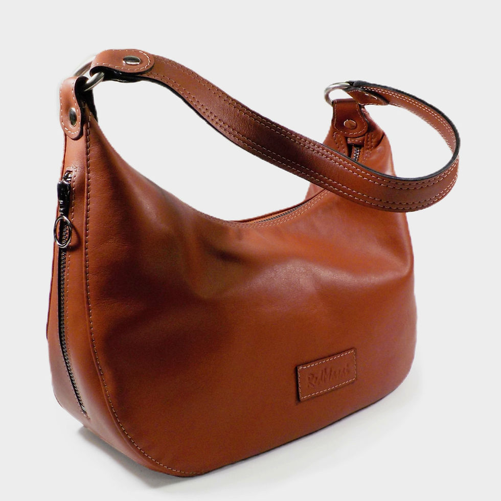 Bolso Bandolera Artesanal Cuero Katty Teja - artesanía Vasca-RedMasai