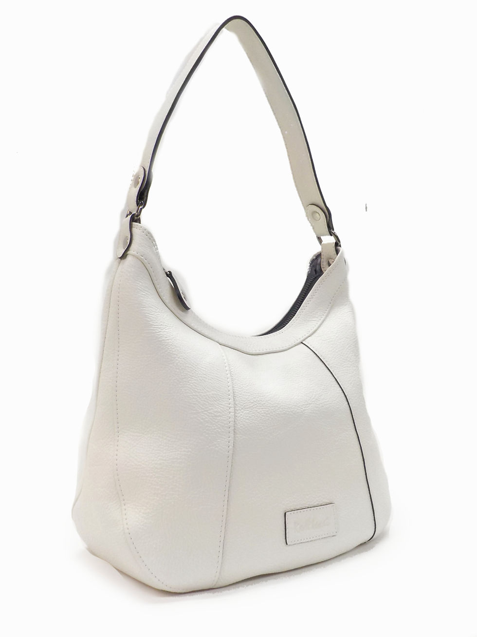 Miniatura: Bolso Bandolera Artesanal Cuero Kelly Blanco hecho a mano en Bizkaia moderna-RedMasai