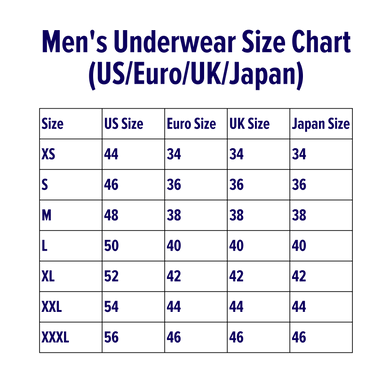 Underwear Men's Clothing Size Chart.png