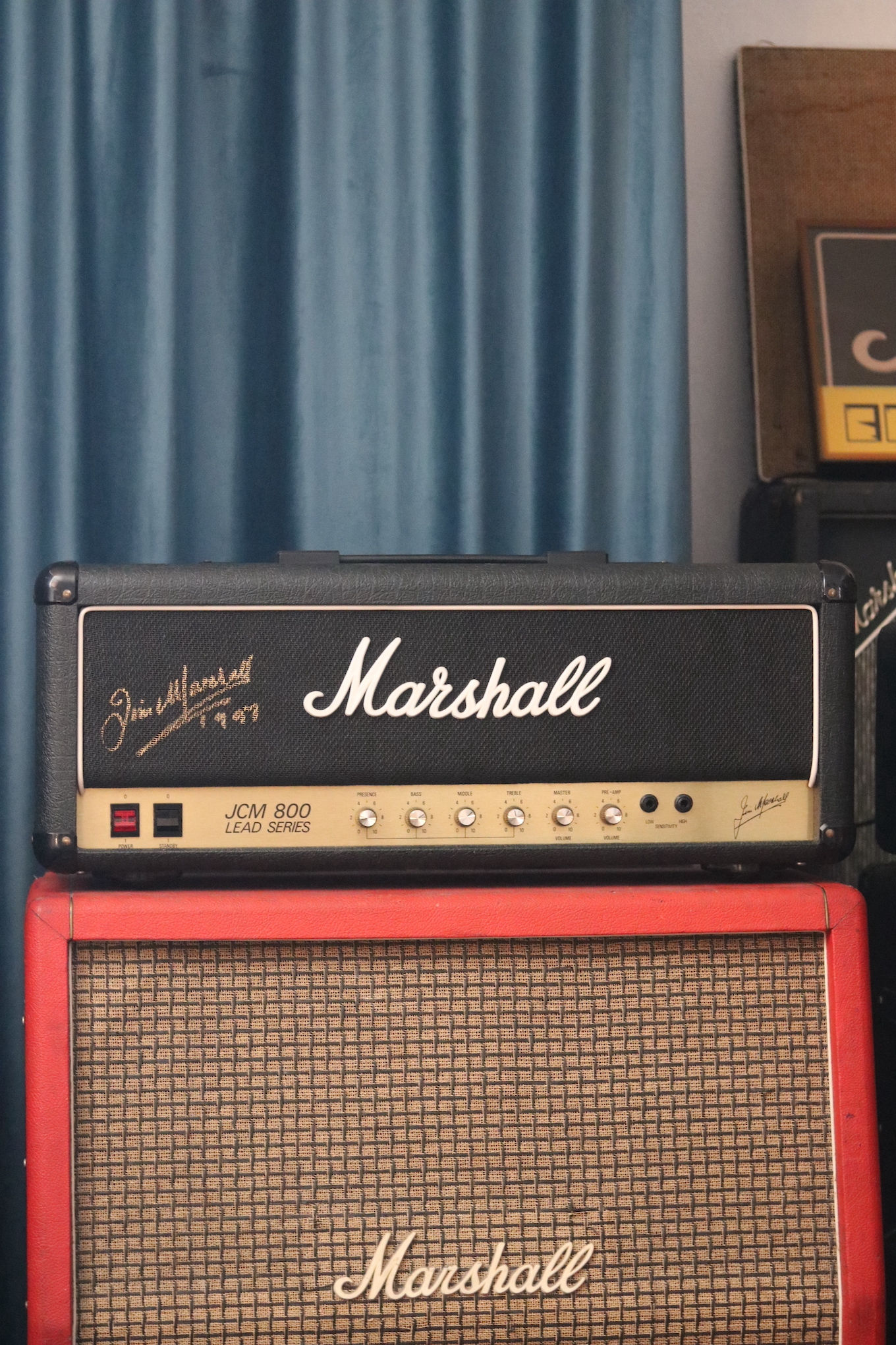 1987 Marshall JCM800 model 2203 Head (Signed by Jim Marshall)