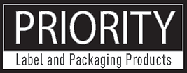 Priority label and packaging products logo