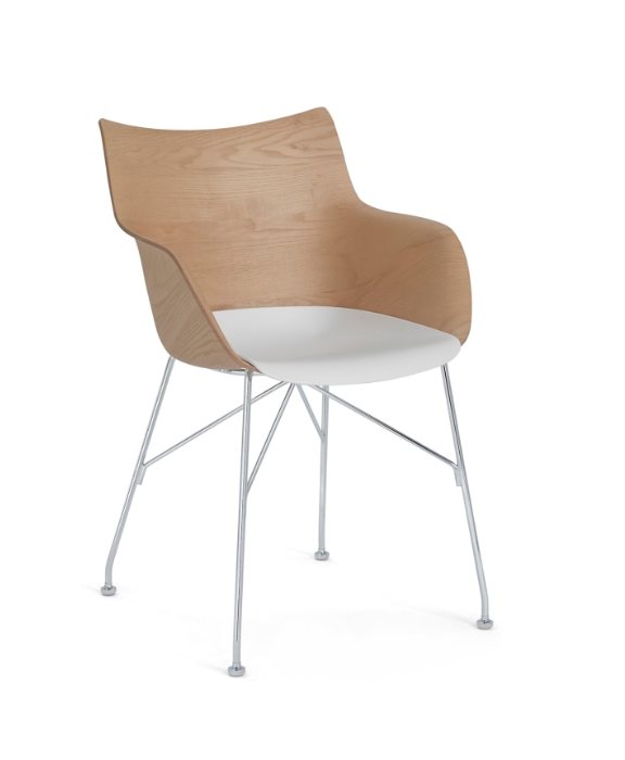 Q-WOOD frêne clair/chrome