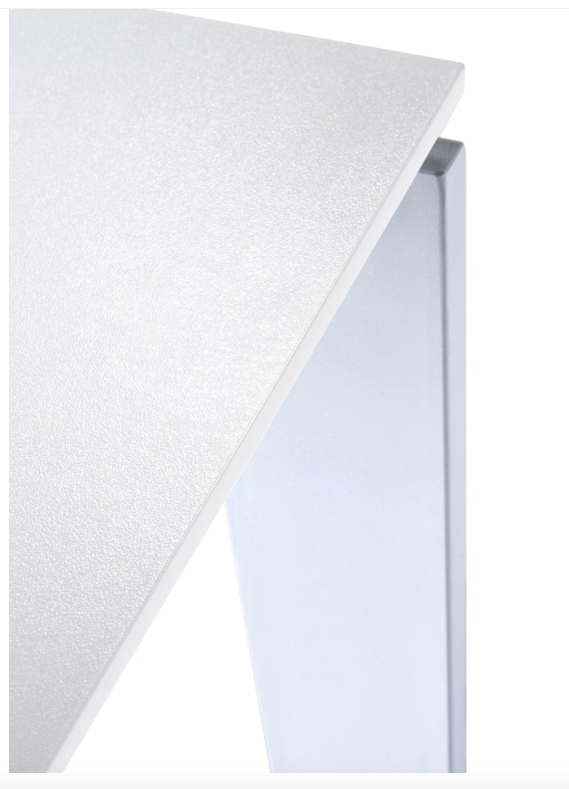 Miniature : FOUR Plateau Laminé Blanc/Pied En Aluminiu
