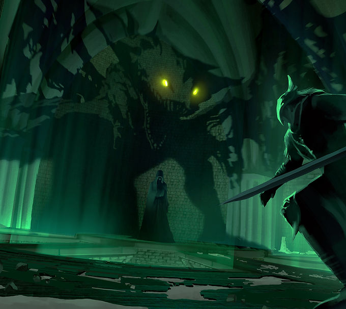 Dark Fantasy Game Concept - Deep Within the Sanctum