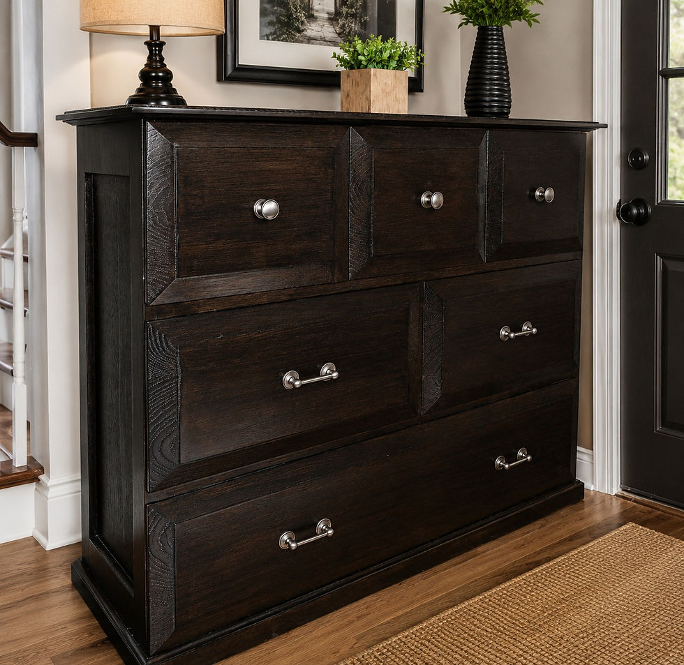 Maple and Oak sideboard buffet cabinet