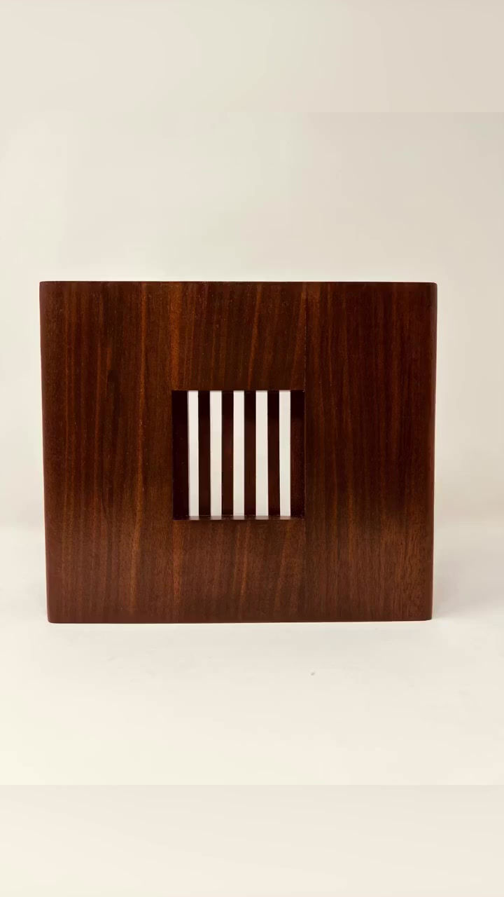 Thumbnail: Mid-Century Modern Doorbell Chime Cover,  Handcrafted from Walnut