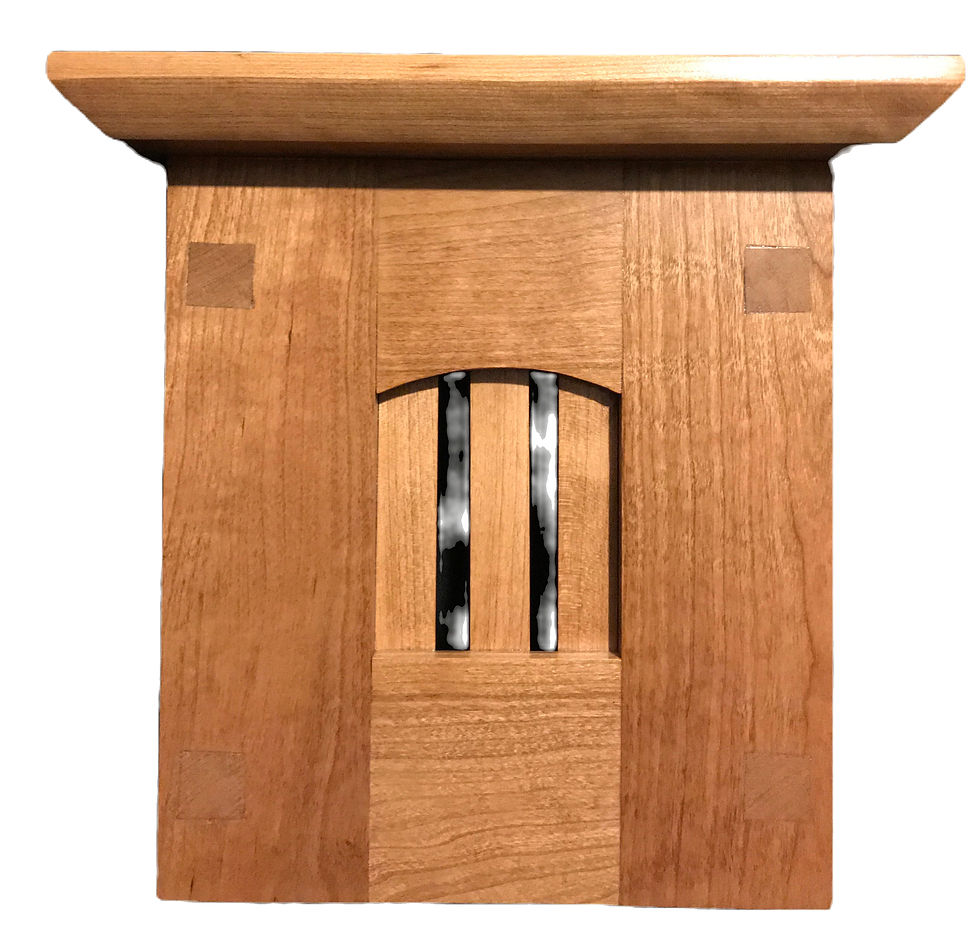 Craftsman Style Wood Doorbell Cover - Cherry