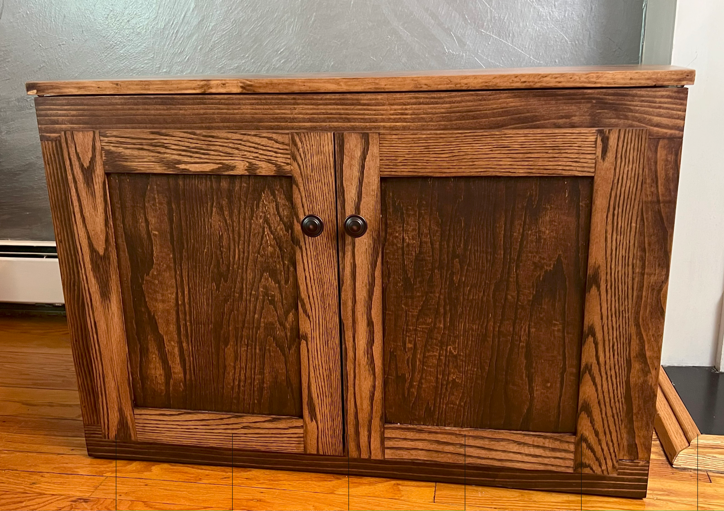 Cabinet-Grade Wood Hidden Litter Box Enclosure | Rubin