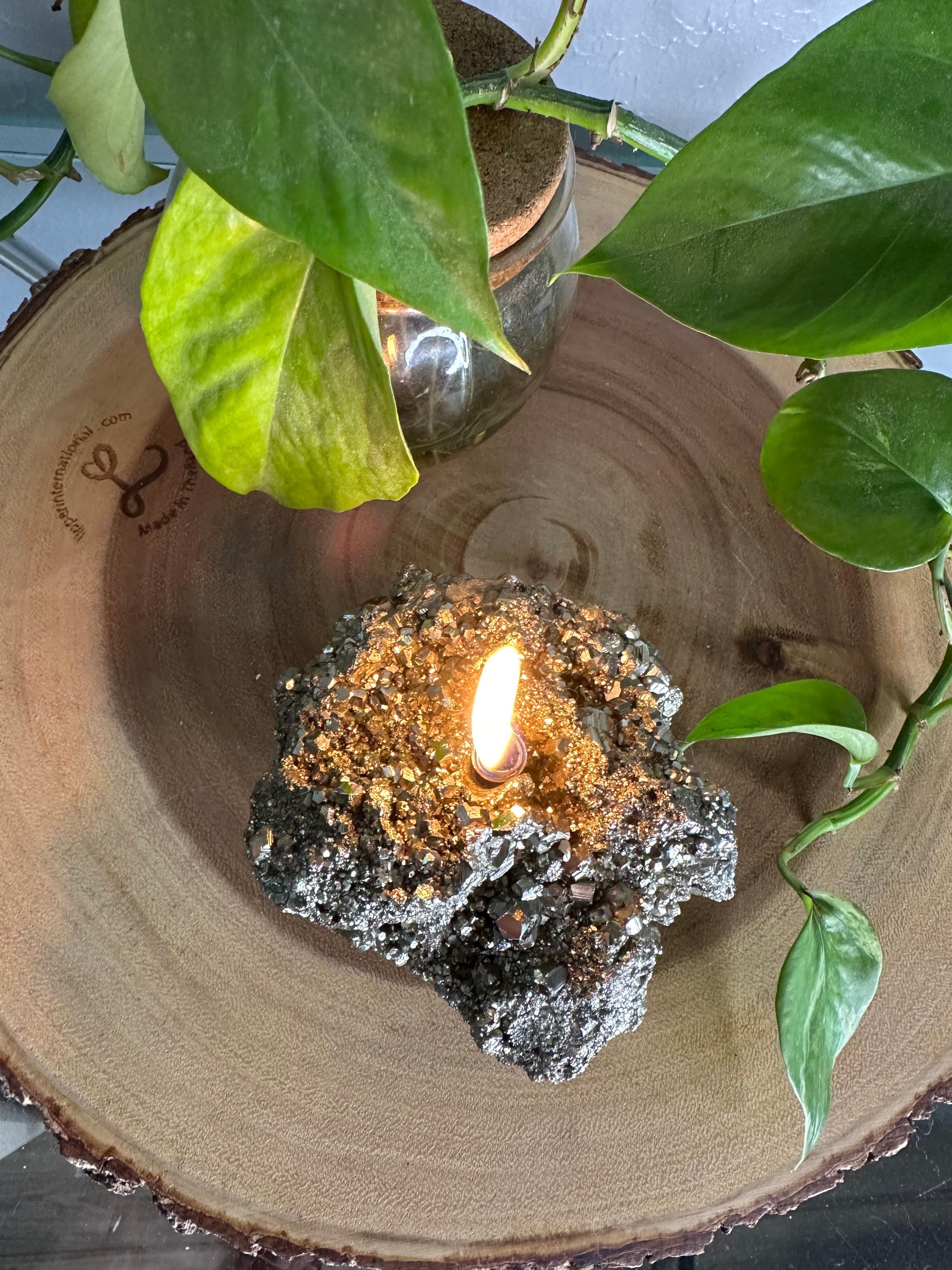Pyrite Oil Lamp - small