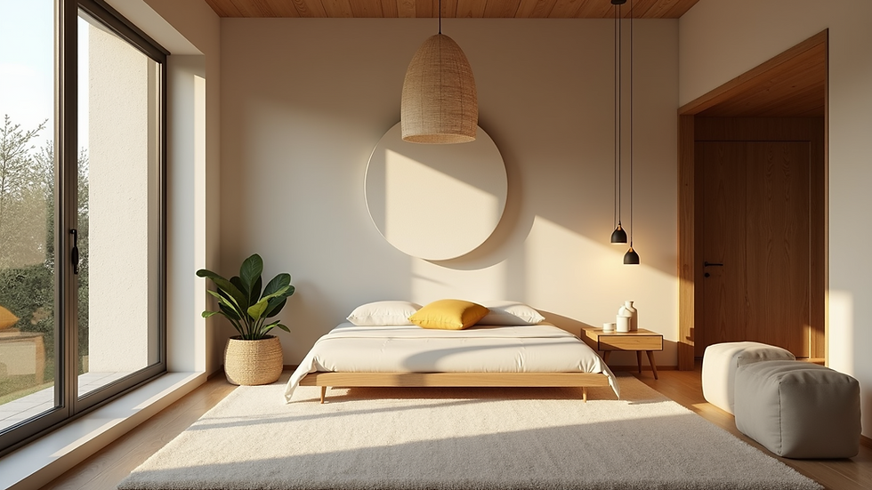 Eye-level view of an inviting serene space for relaxation