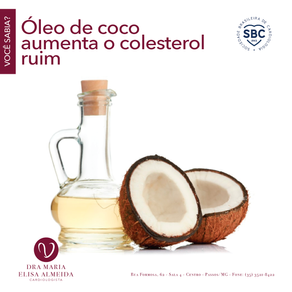 Óleo de coco aumenta o colesterol ruim