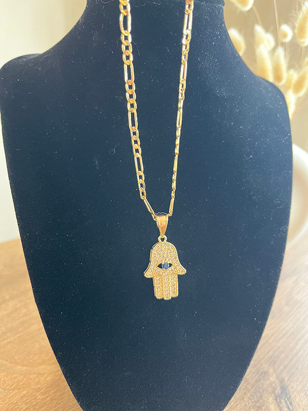 Küçük resim: Nazar Boncuğu Avuç İçi Şans Kolye