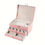 Küçük resim: Çift Çekmeceli Anahtarlı Suni Deri Pembe Takı Kutusu