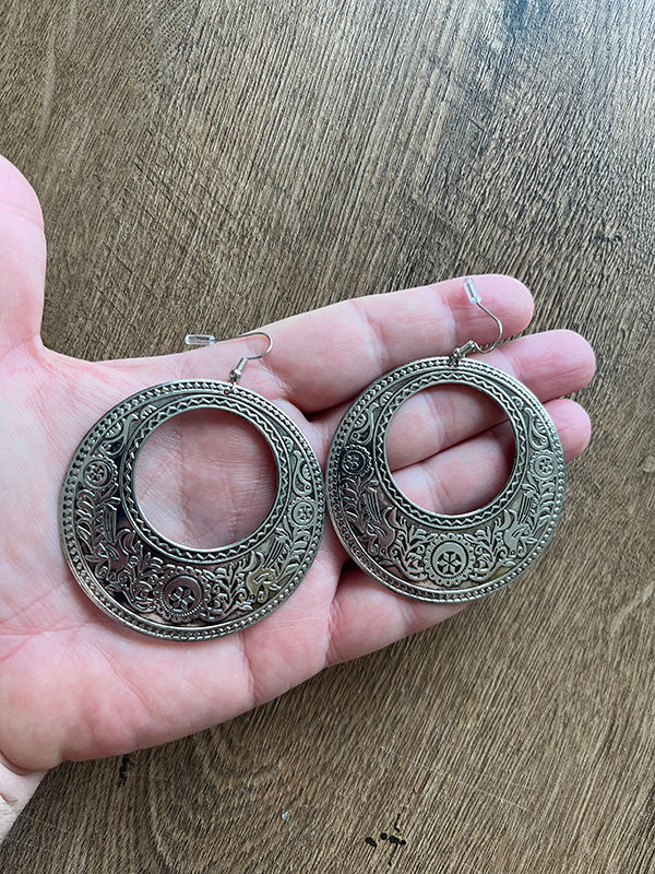 Küçük resim: İri Büyük Boy Metal Küpe