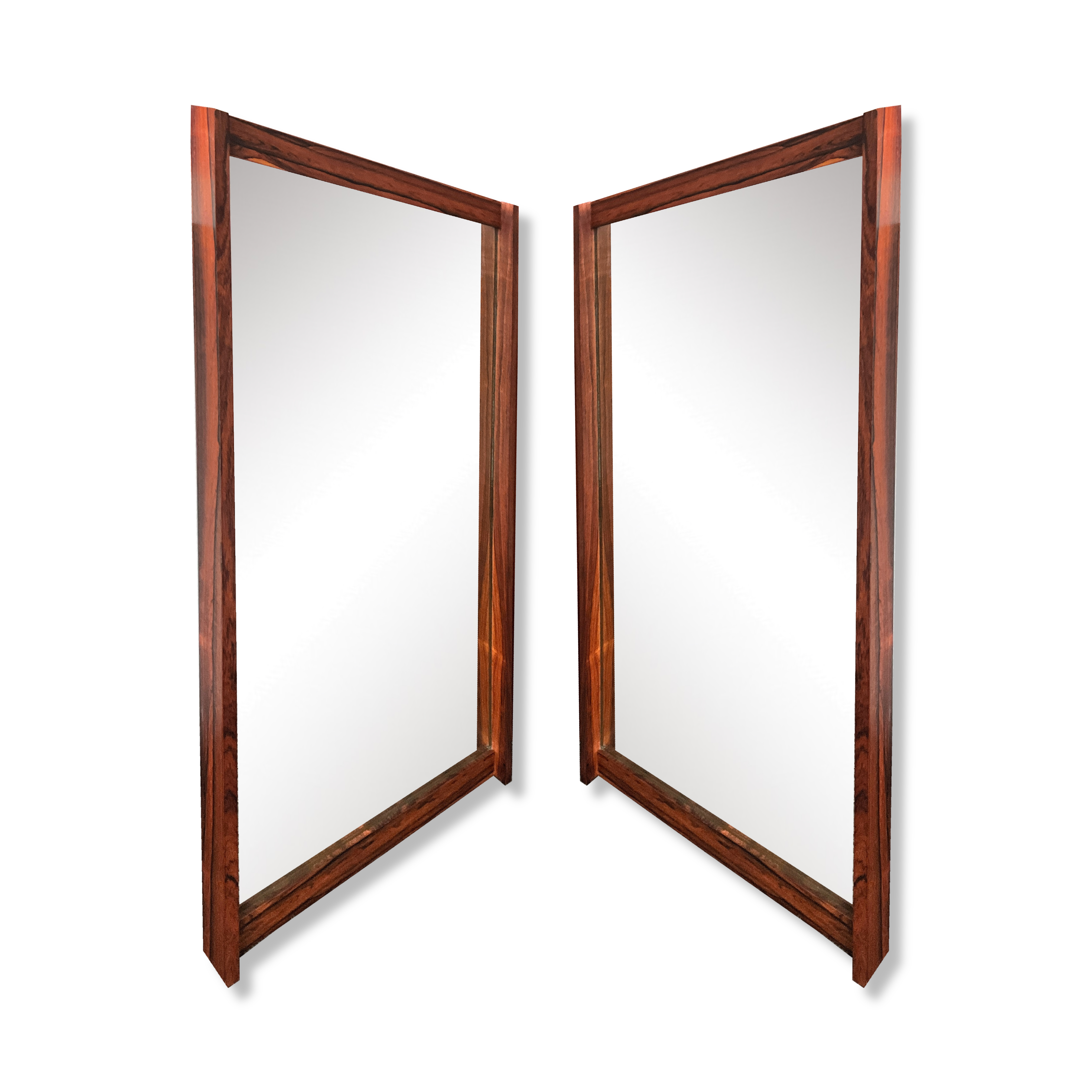Miroir en bois de rose '70s Inter-Continental Design Limited, Canada