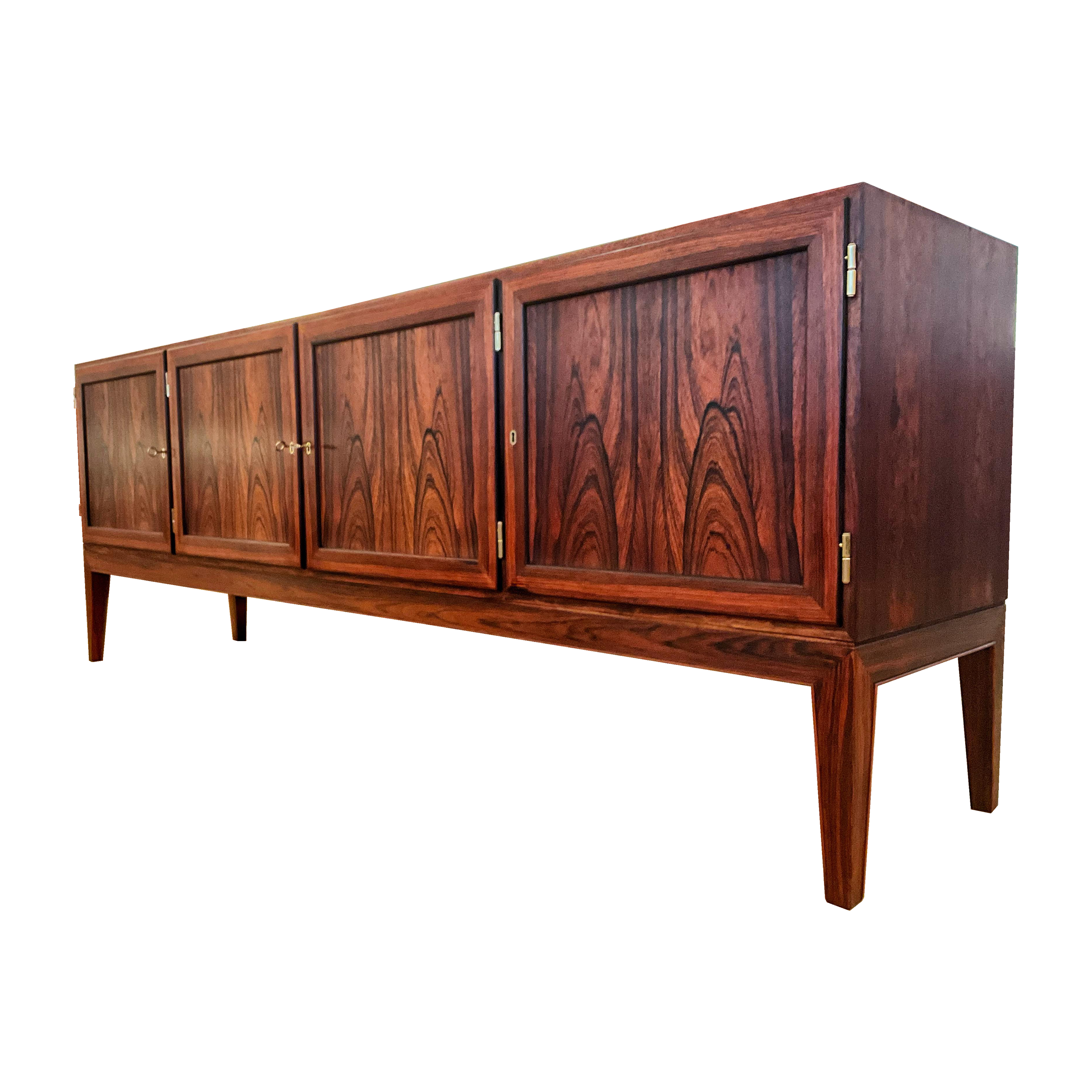 Buffet en bois de rose '60s Severin Hansen pour Haslev Møbelsnedkeri, Denmark