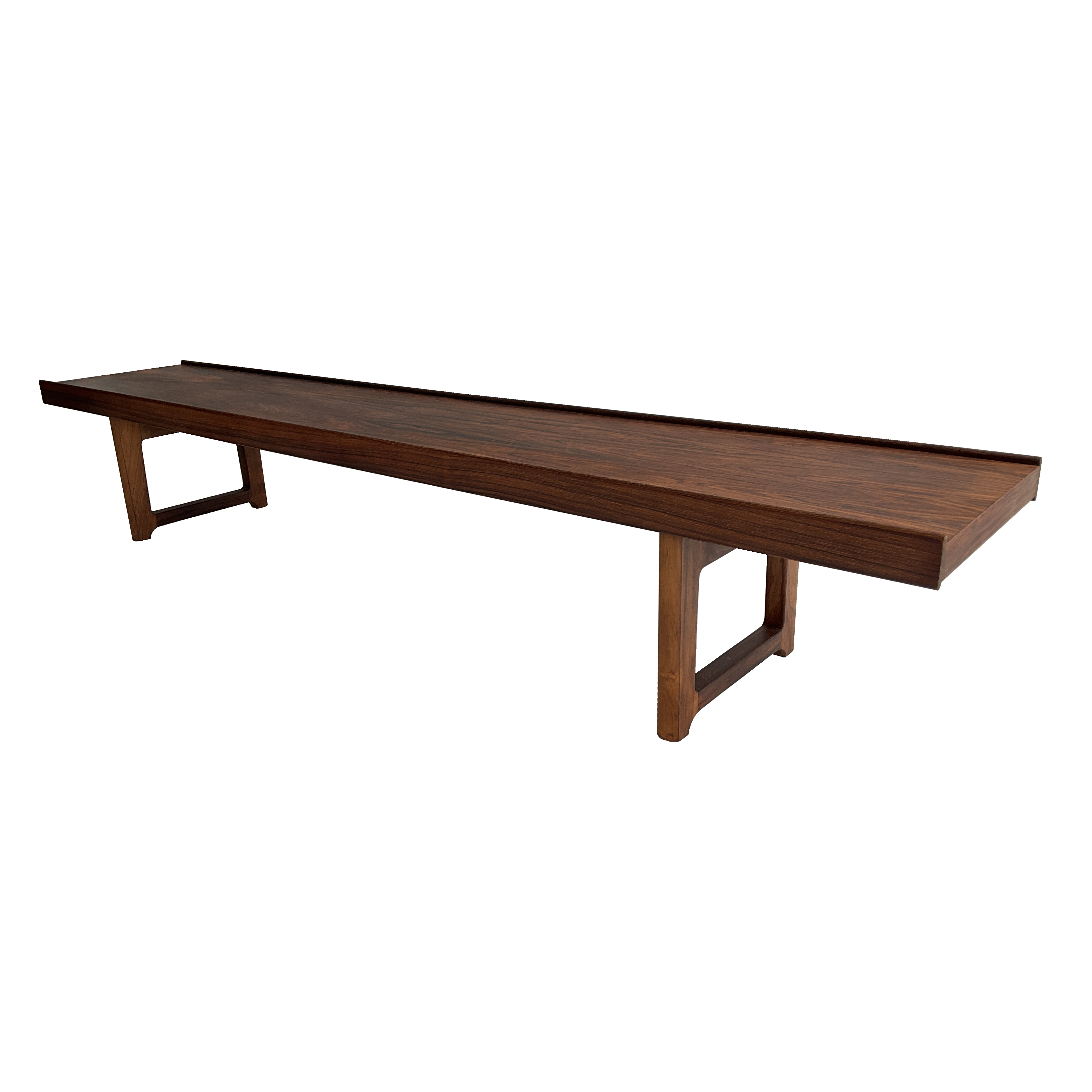 Banc / table basse en bois de rose '60s Torbjørn Afdal pour Bruksbo, Norway