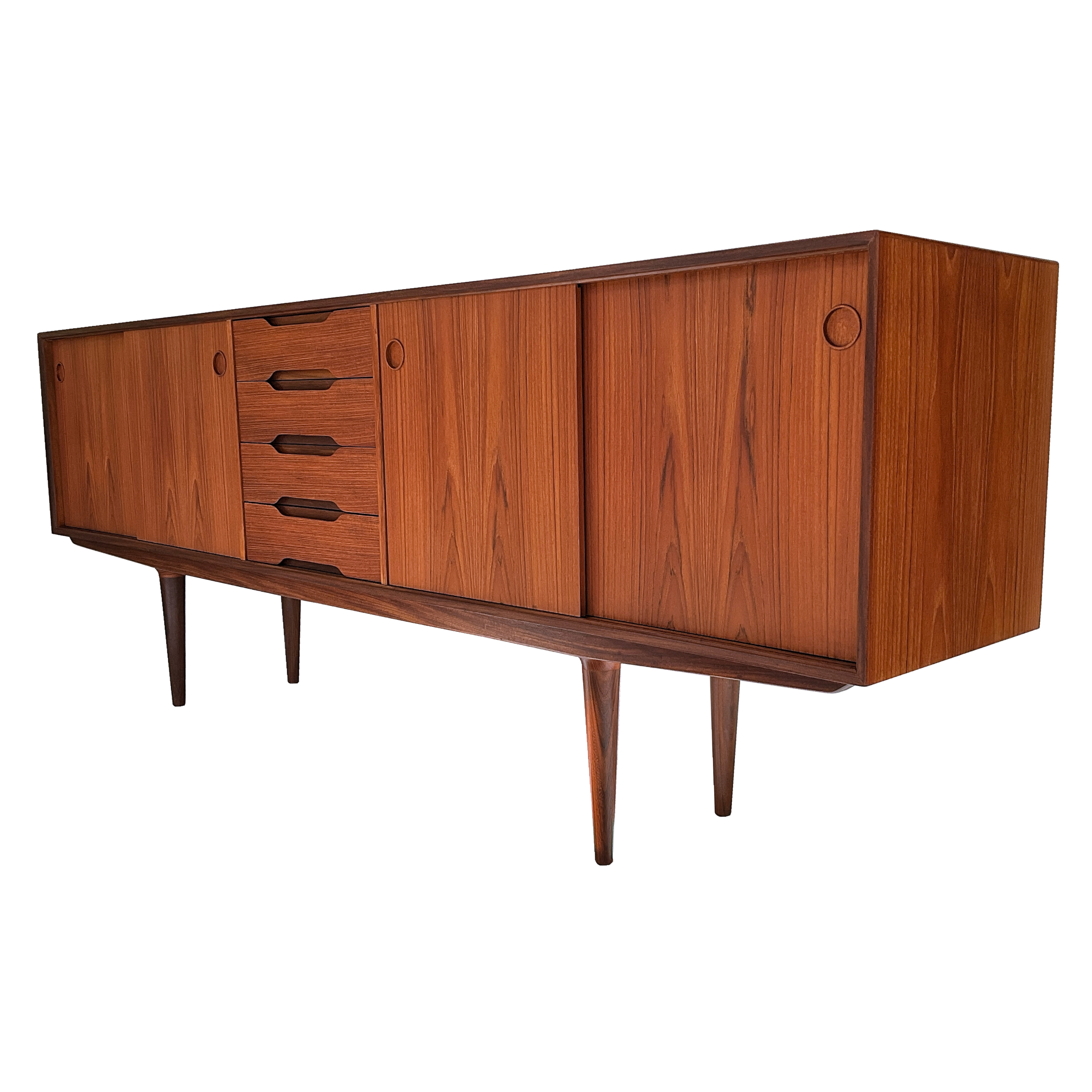 Buffet en teck '60s Fredrik Kayser pour Gustav Bahus, Norway