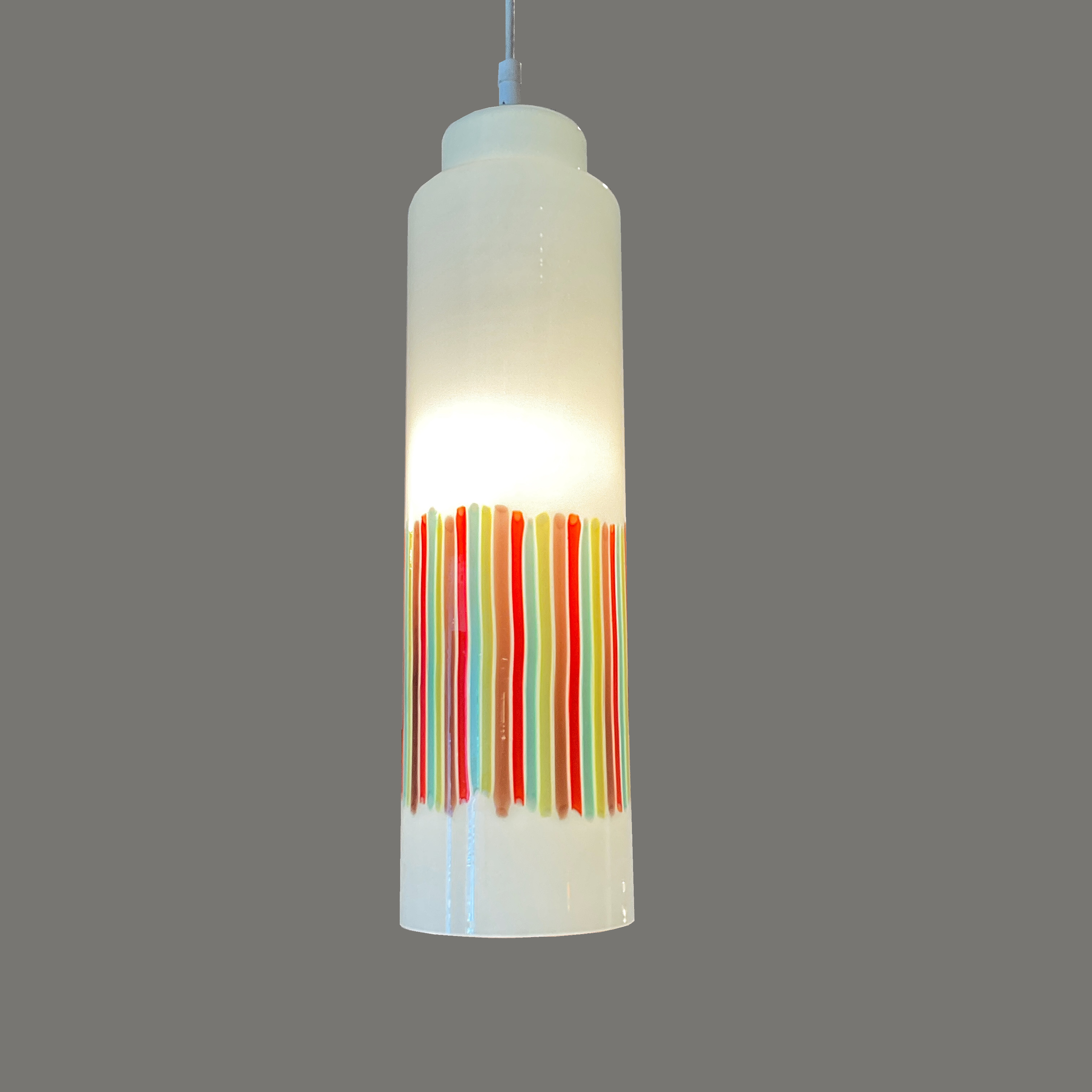 Suspension en verre murano soufflé '60s Massimo Vignelli