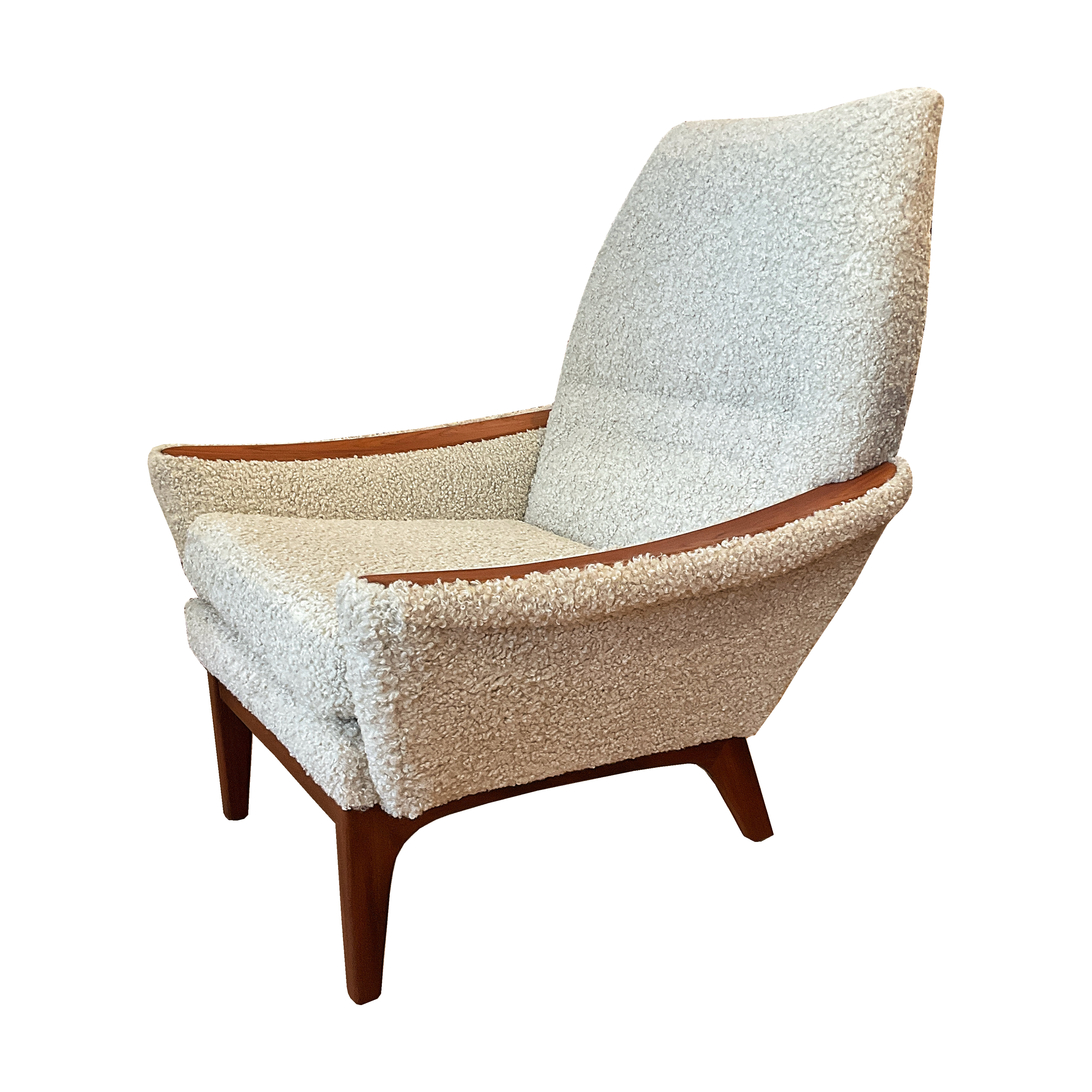 Fauteuil, pattes et bras en teck '60s Huber & co Canada