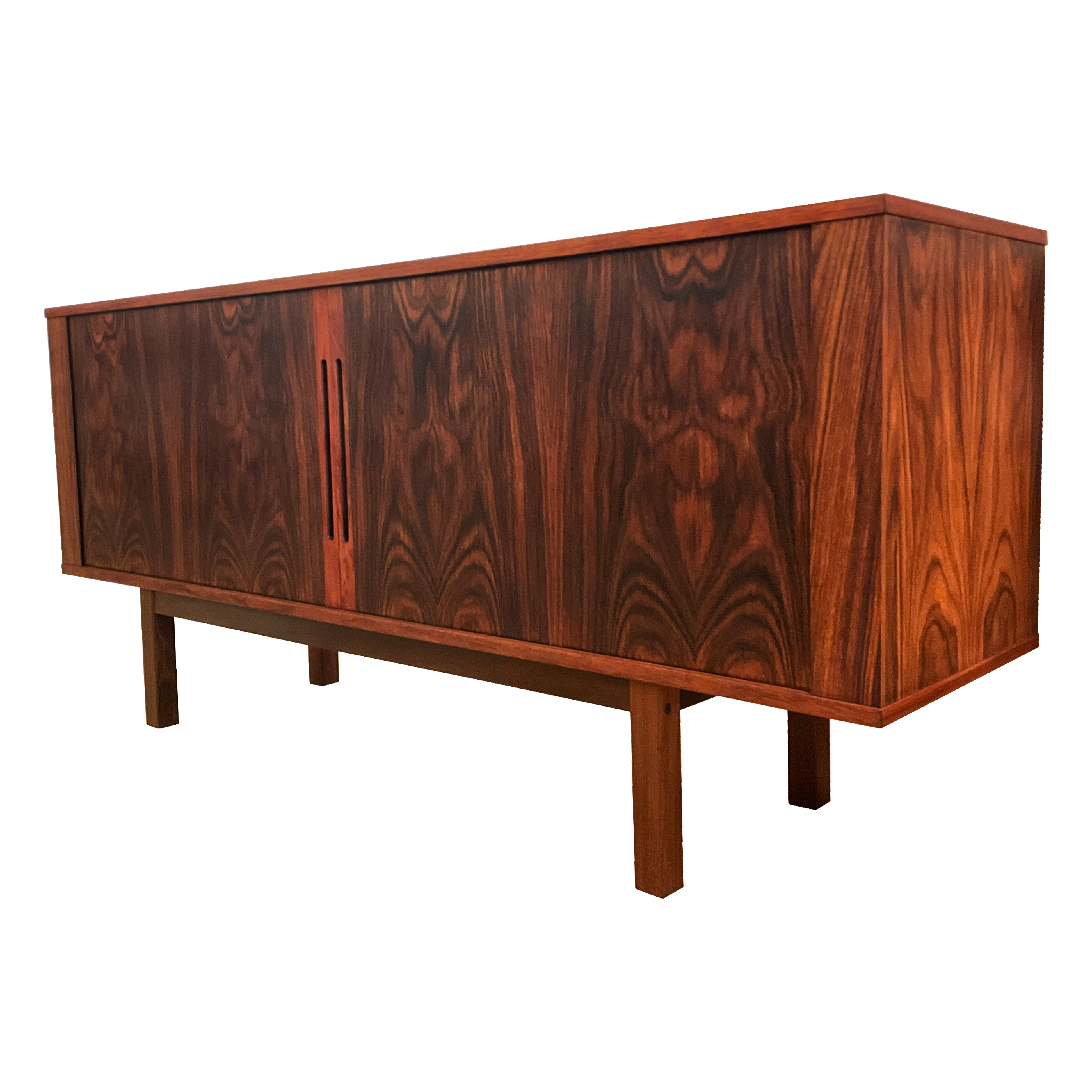 Buffet en bois de rose '60s portes tambours