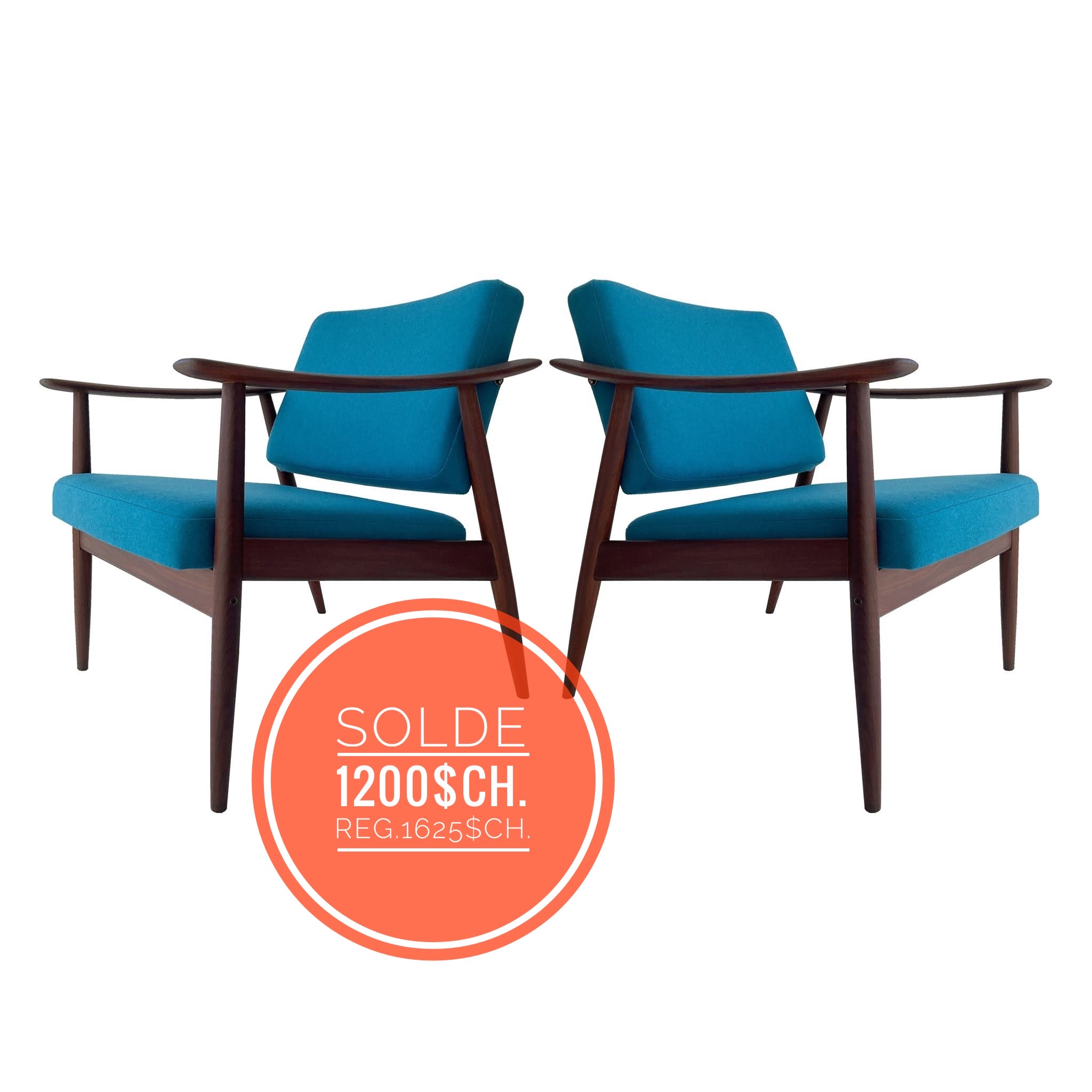 Paire de fauteuils en teck '60s modèle ENO par Torbjørn Afdal