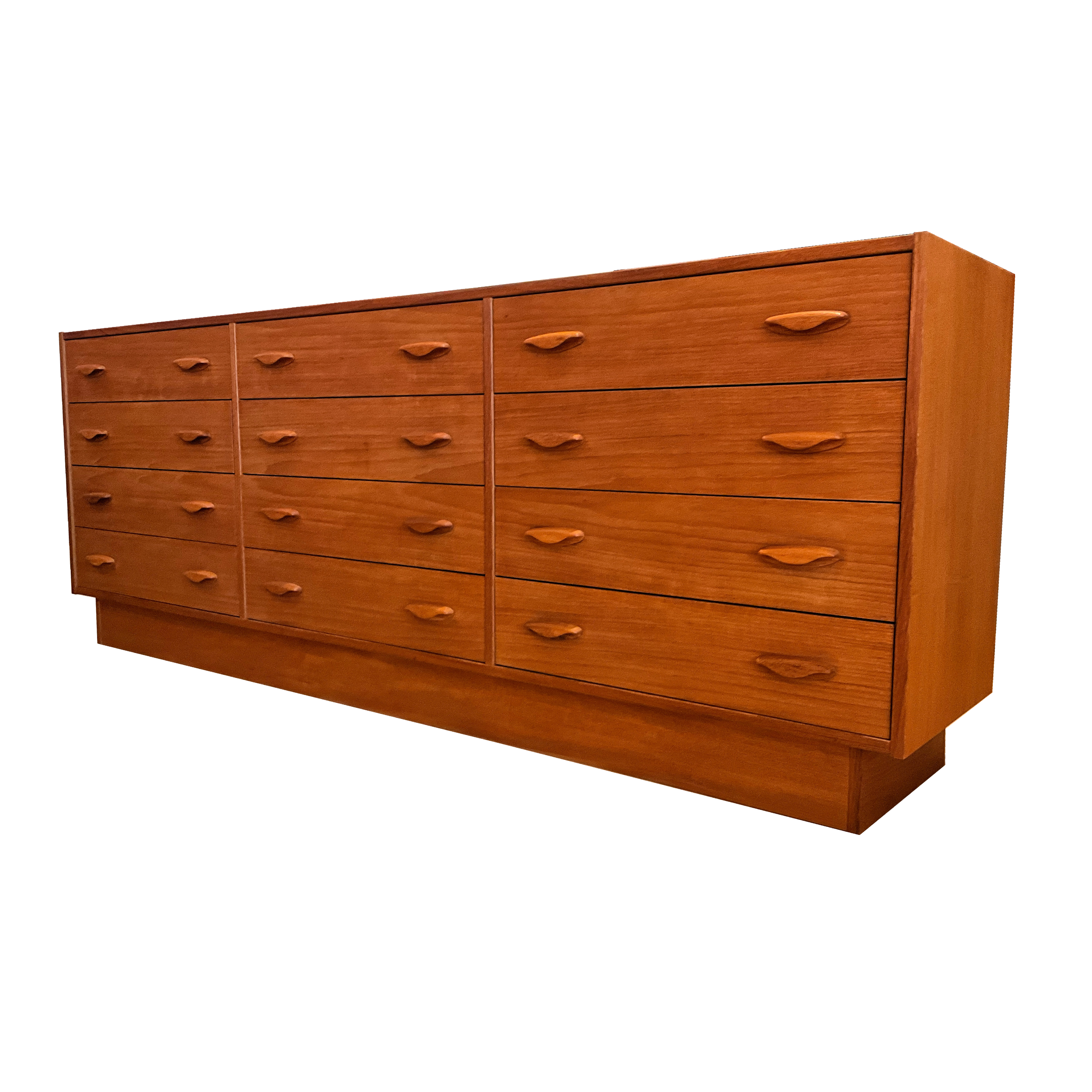 Commode en teck '70s 12 tiroirs