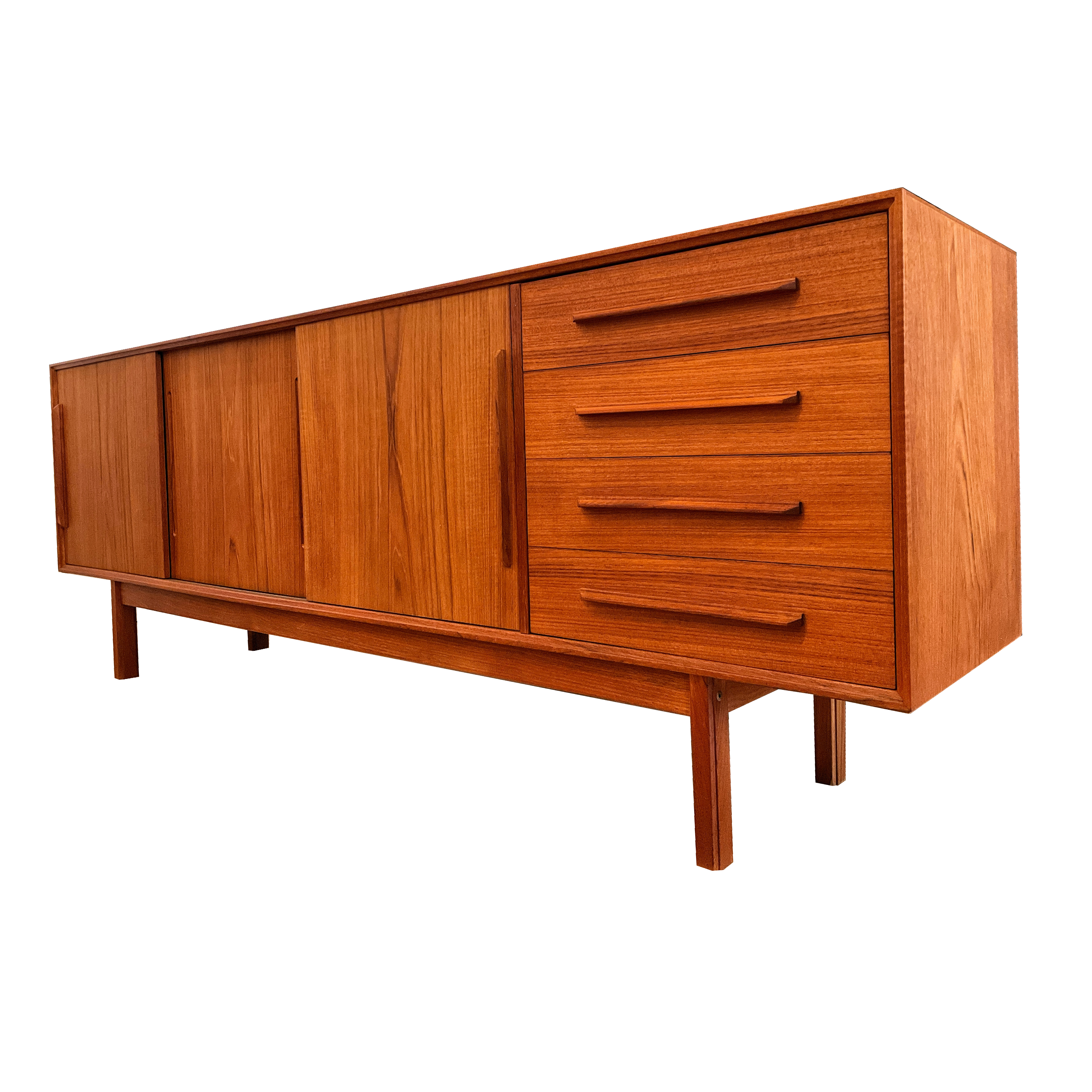 Buffet en teck '60s Ib-Kofod Larsen pour Faarup Møbelfabrik, Denmark
