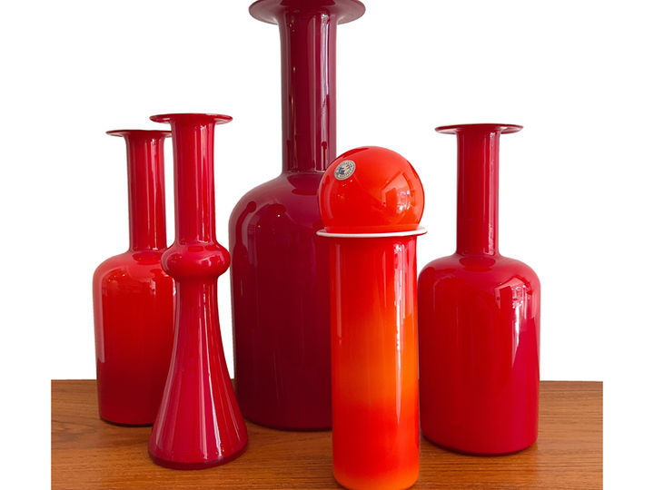 Vases en verre '60s série Carnaby par Per Lütken pour Holmegaard, Denmark