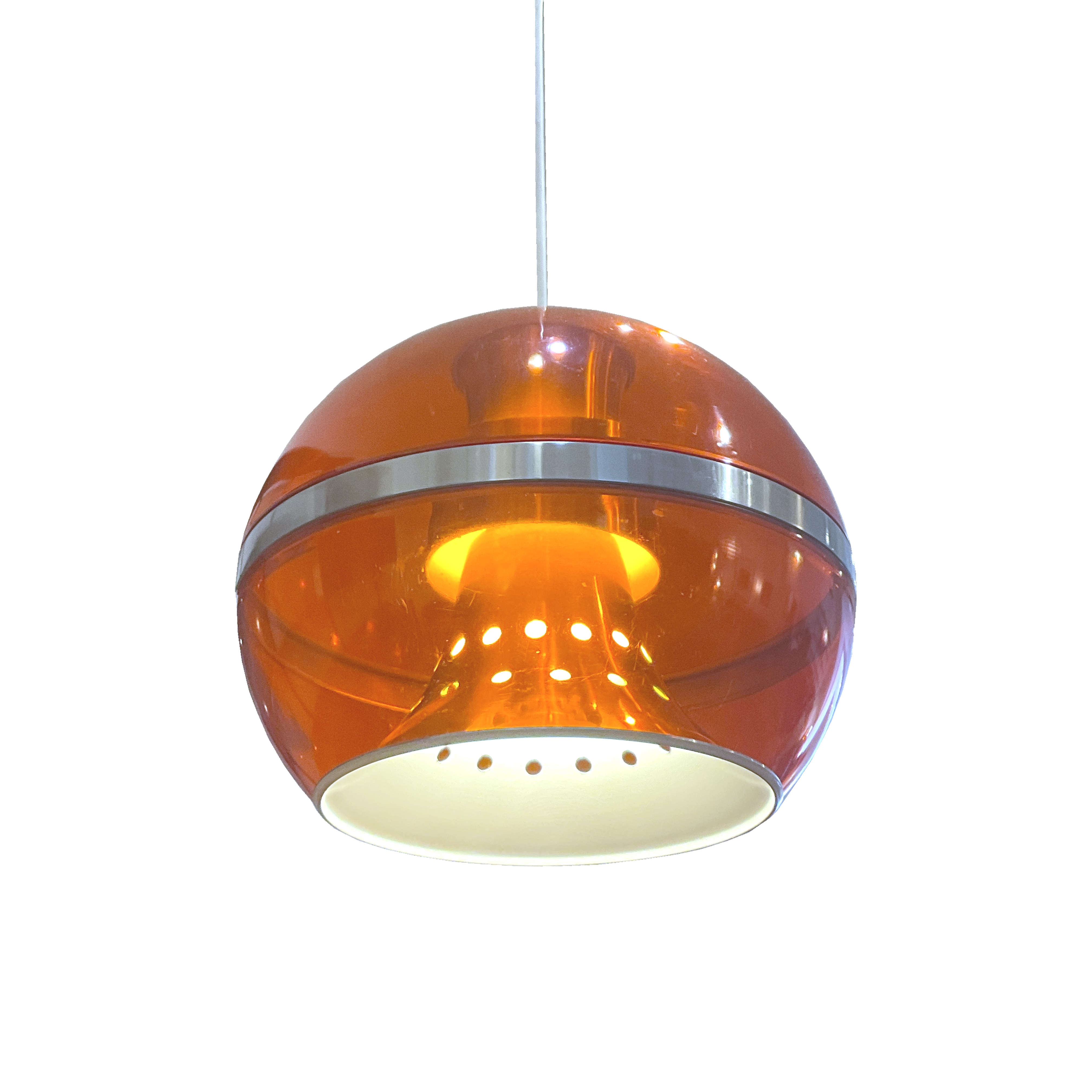 Suspension en acrylique et aluminium '70s ''Space age''