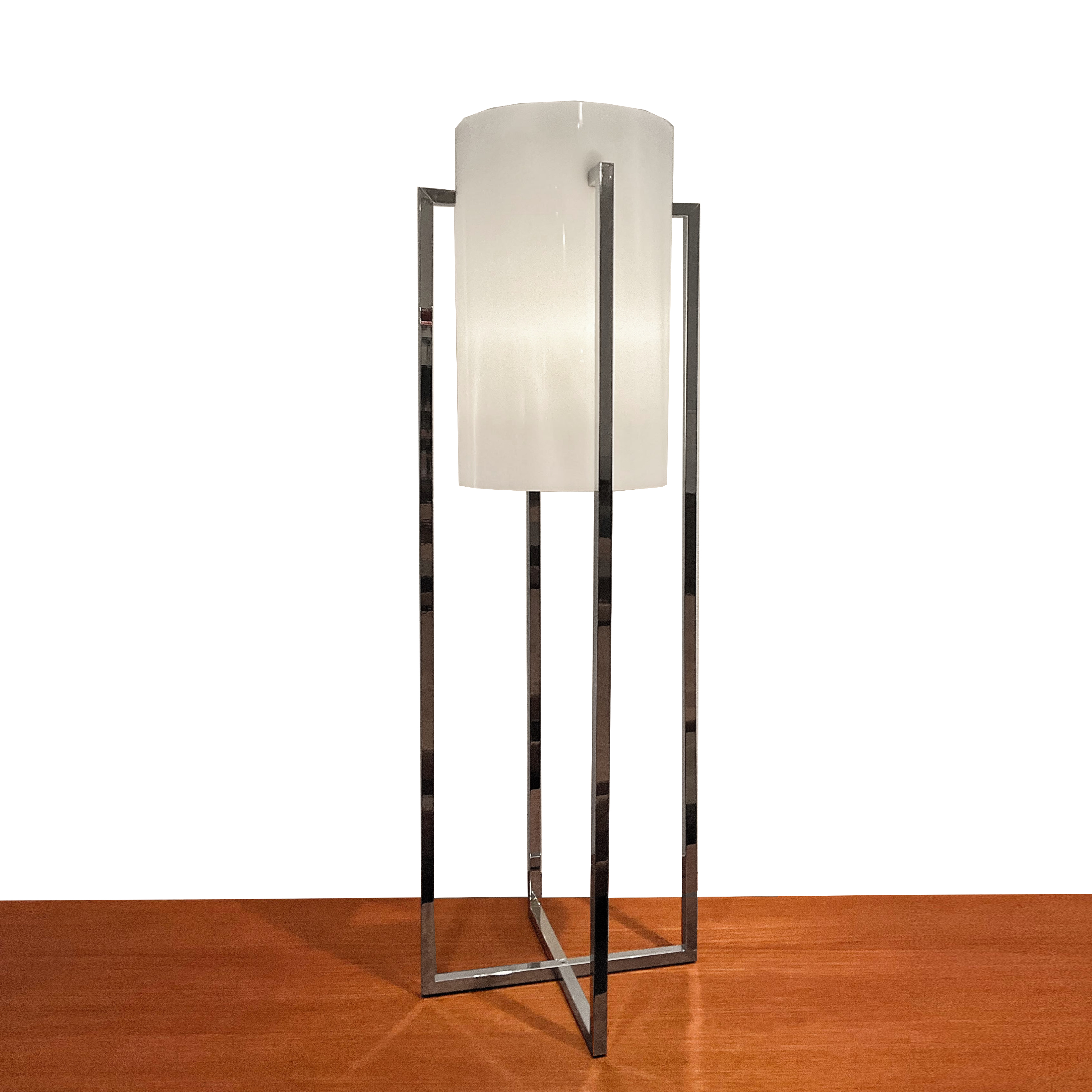 Lampe de table en Chrome et plexi '70s Paul Mayen pour Habitat