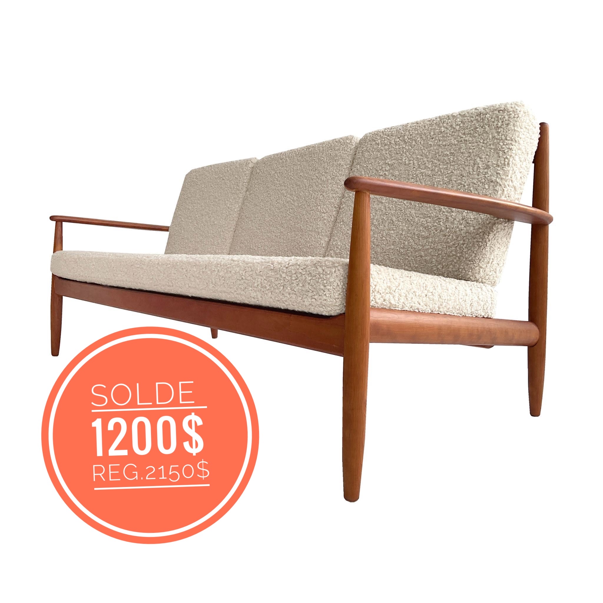 Sofa '60s modèle 118 par Grete Jalk, Denmark