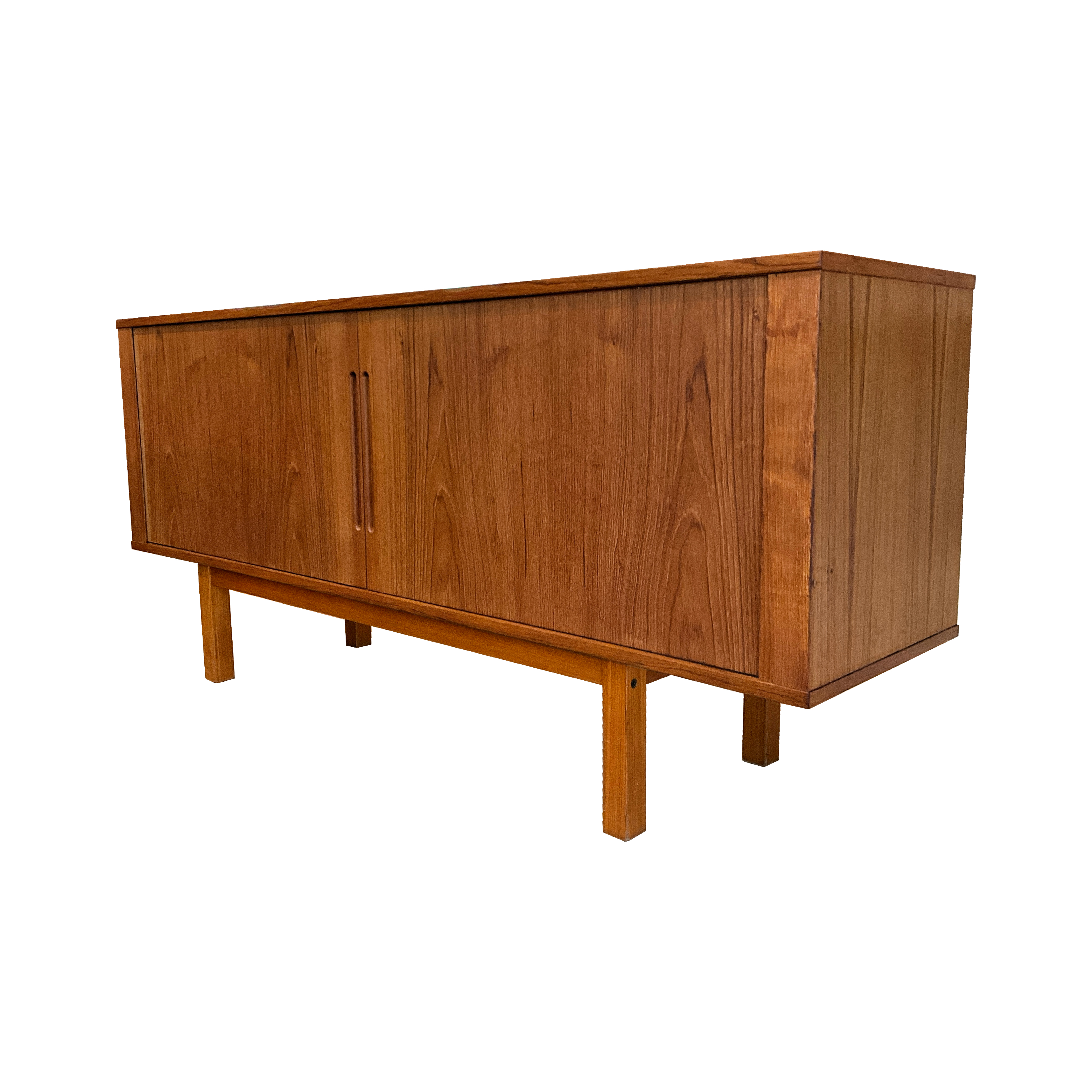 Buffet, portes tambours, en teck '60s Georg Petersen pour Selectform, Denmark