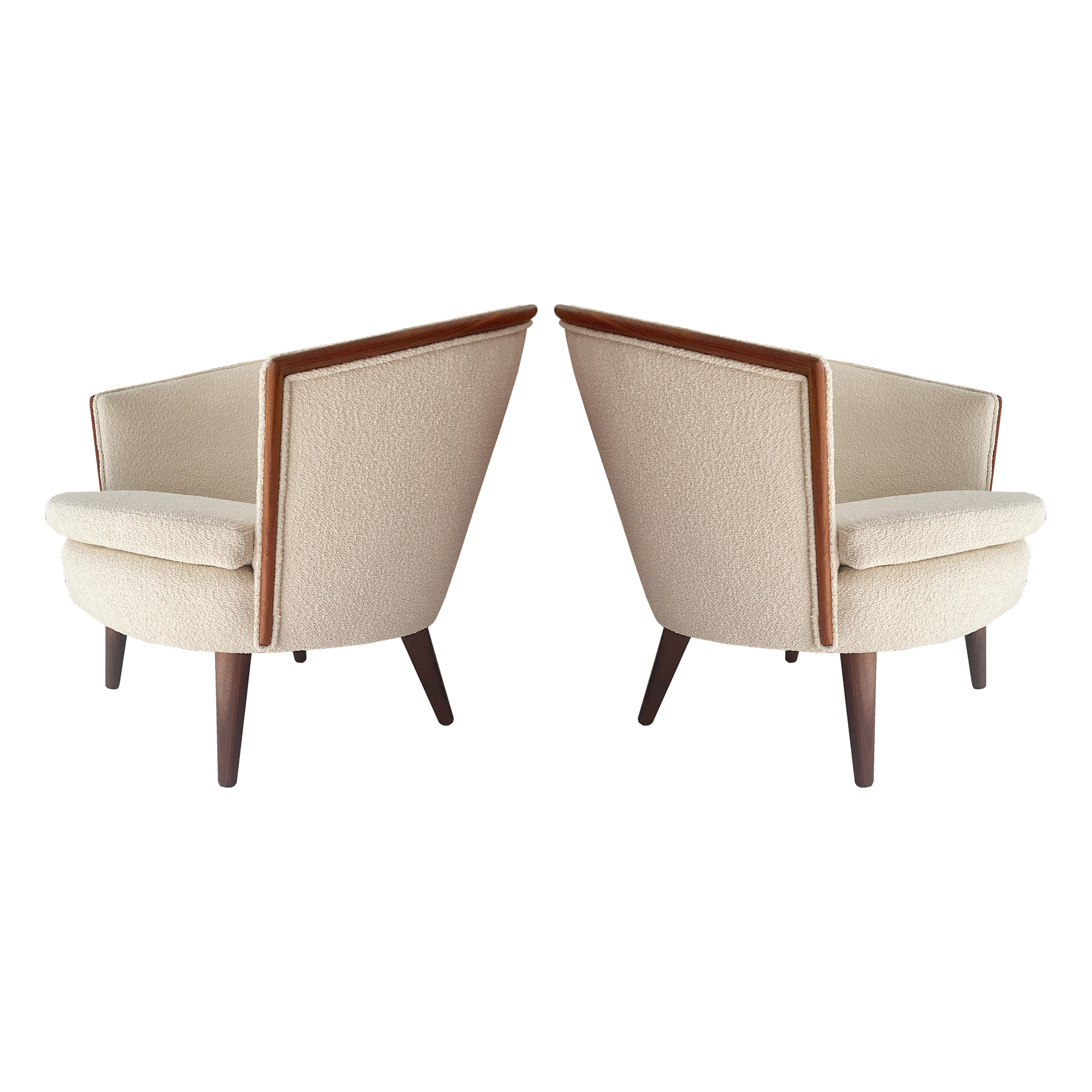 Fauteuils, pattes et contour en teck '40s - '50s modèle 1877 Royal , par Peter Iversen Langlo