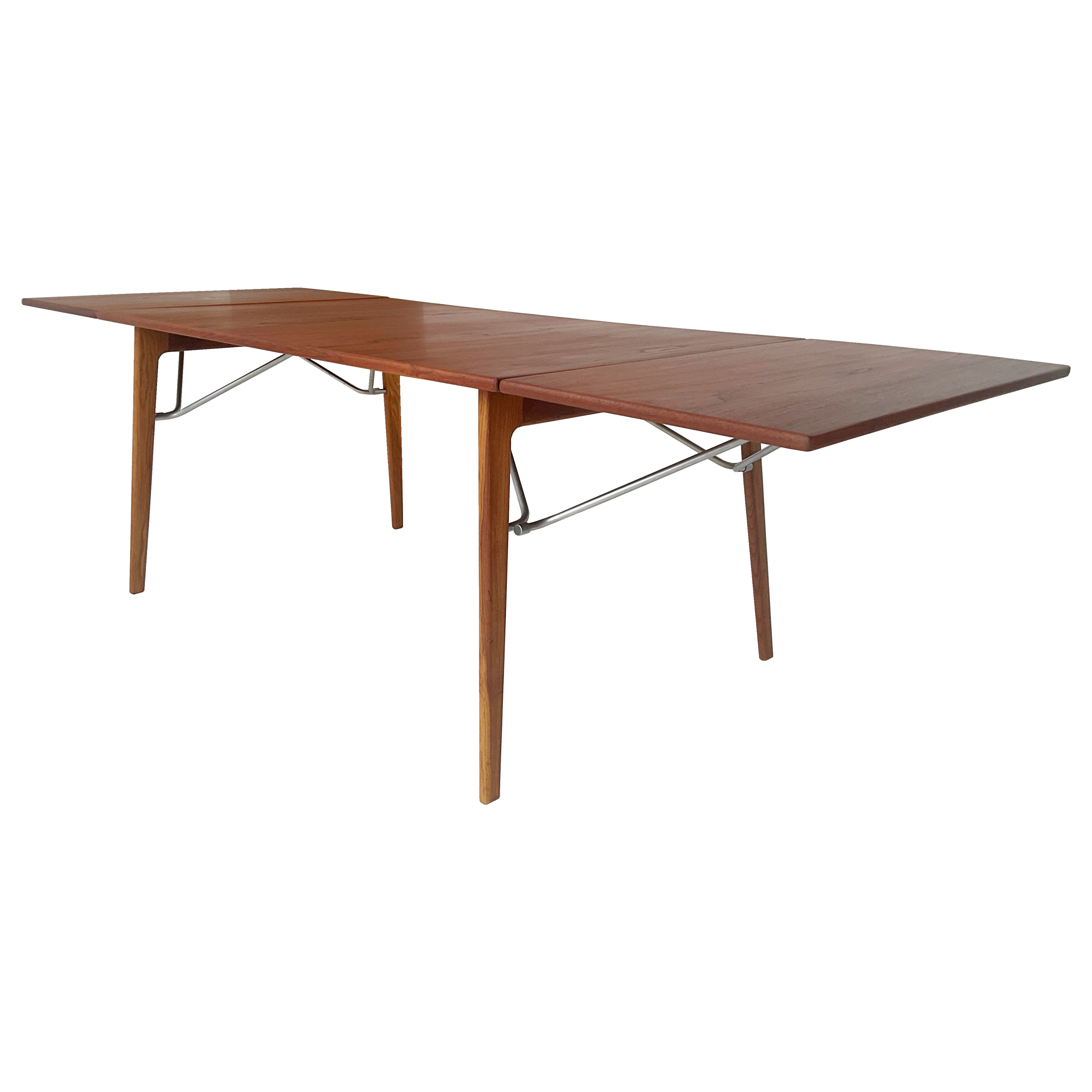 Très rare! Table en teck et patte en chêne '50s
