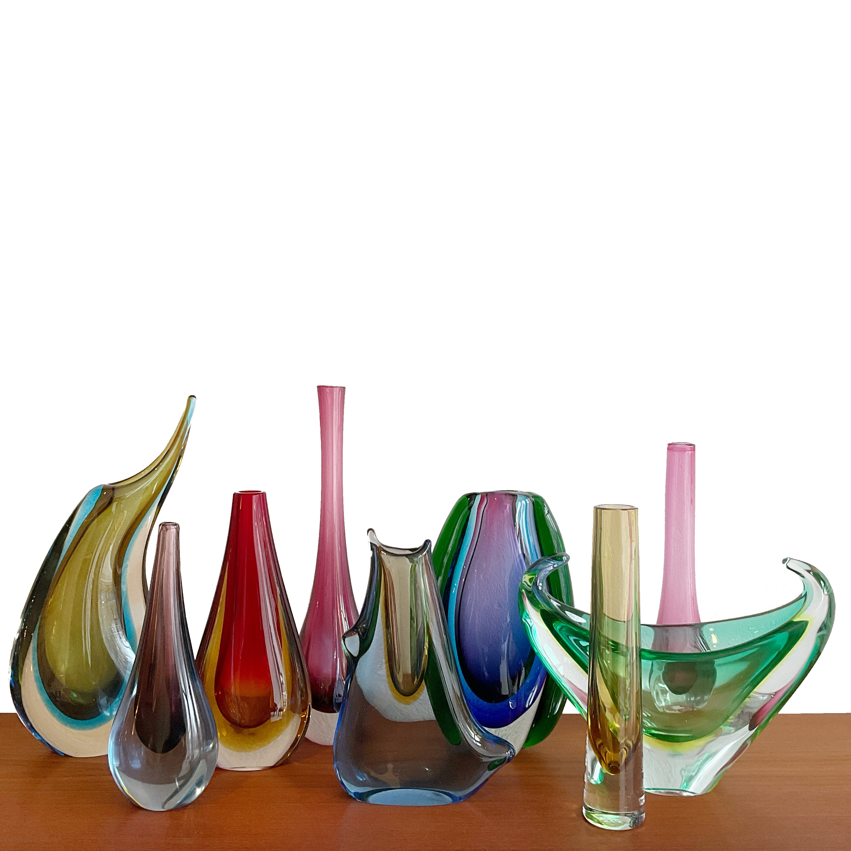 Sélection de Vases en verre de Murano '60s technique Sommerso
