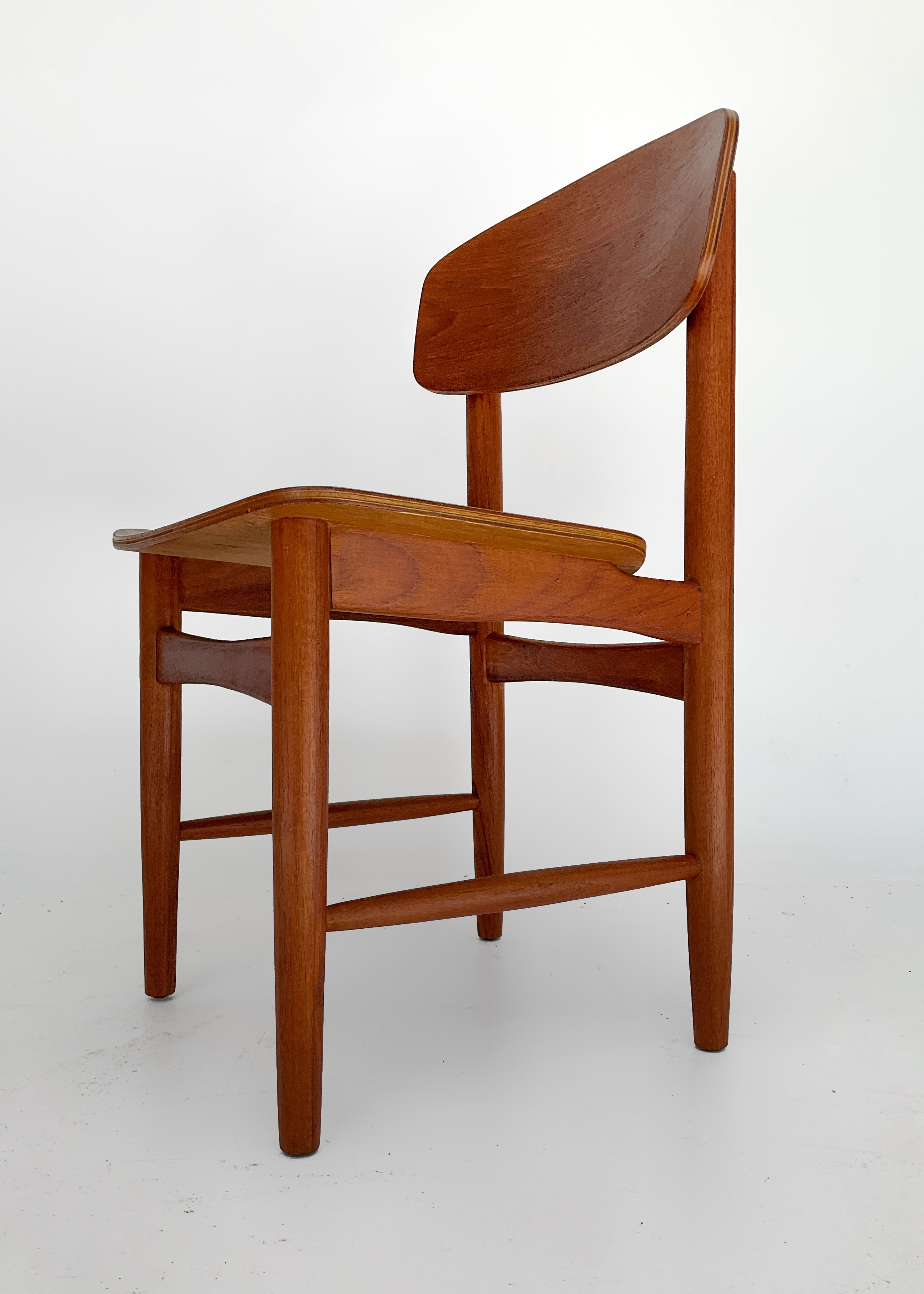 Chaise en teck '60s Børge Mogensen pour Søborg møbelfabrik, Denmark