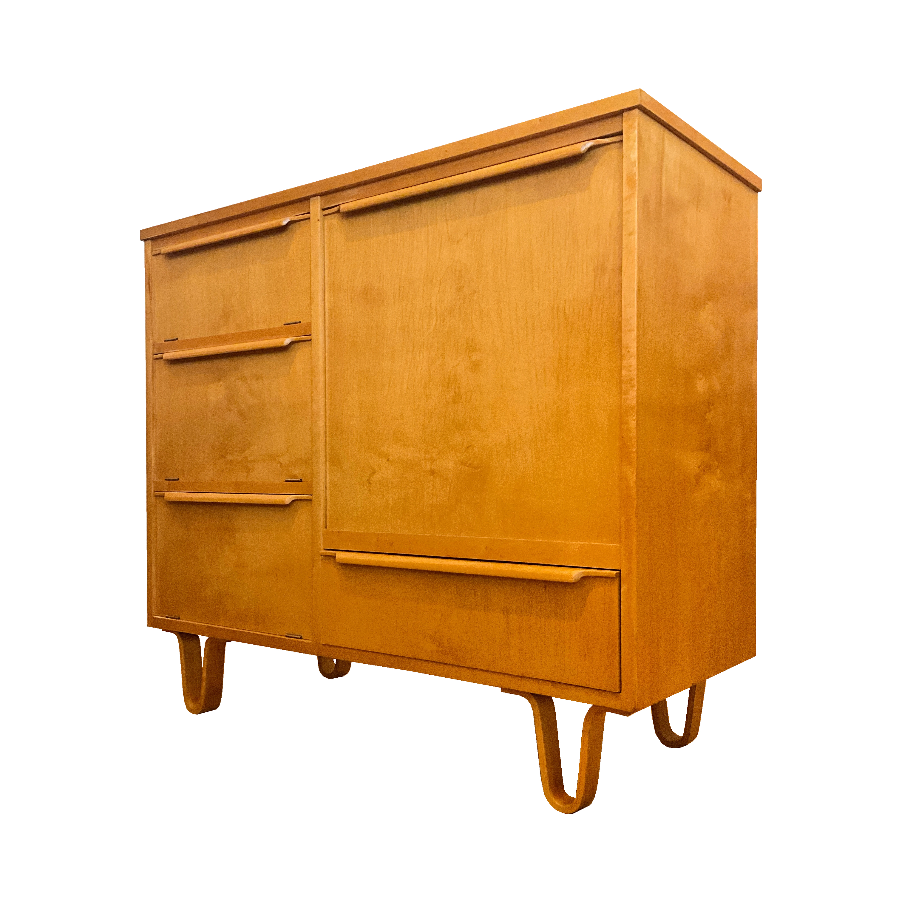 Bar / buffet en merisier '50s dans le style Cees Braakman