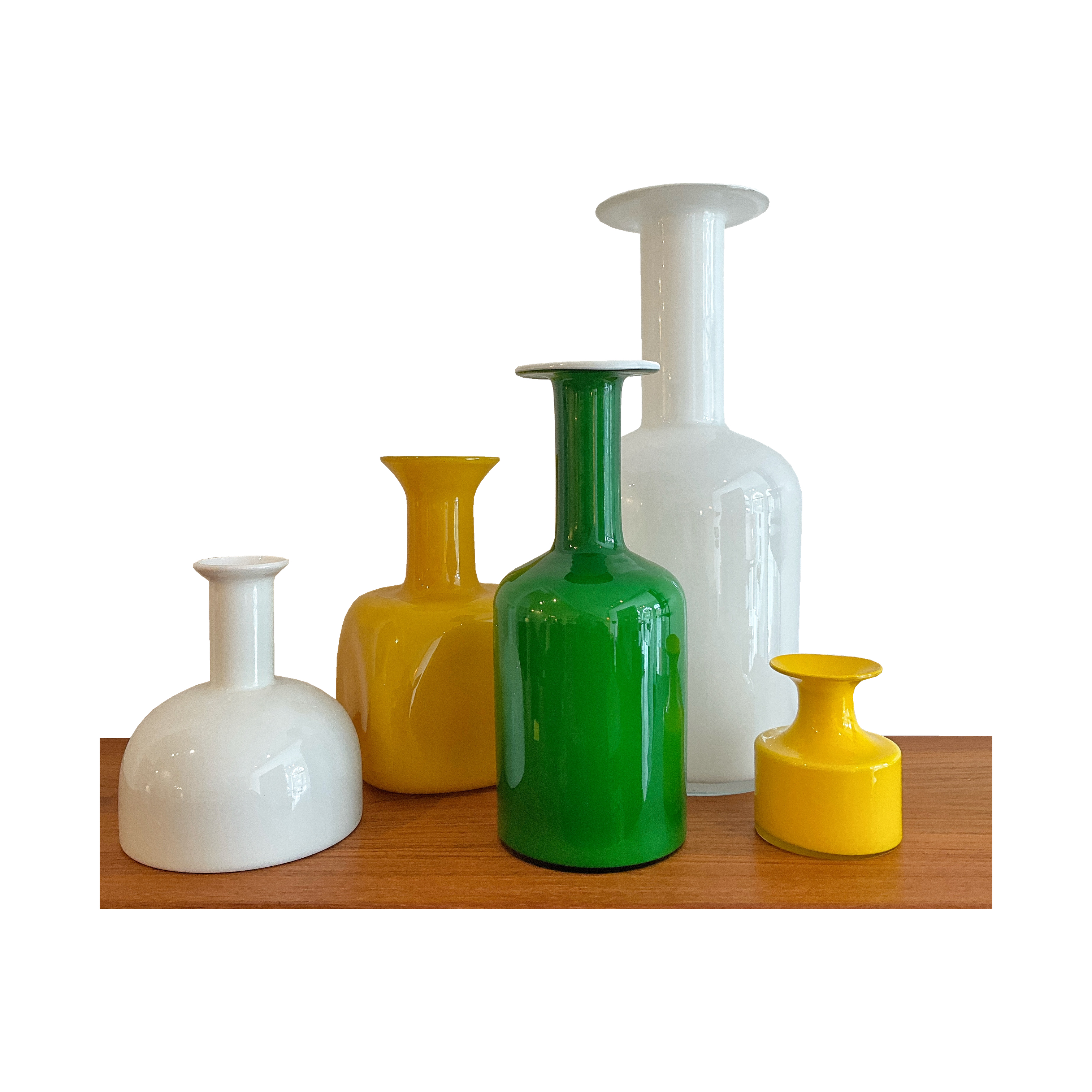 Vases en verre '60s Per Lütken pour Holmegaard, Denmark
