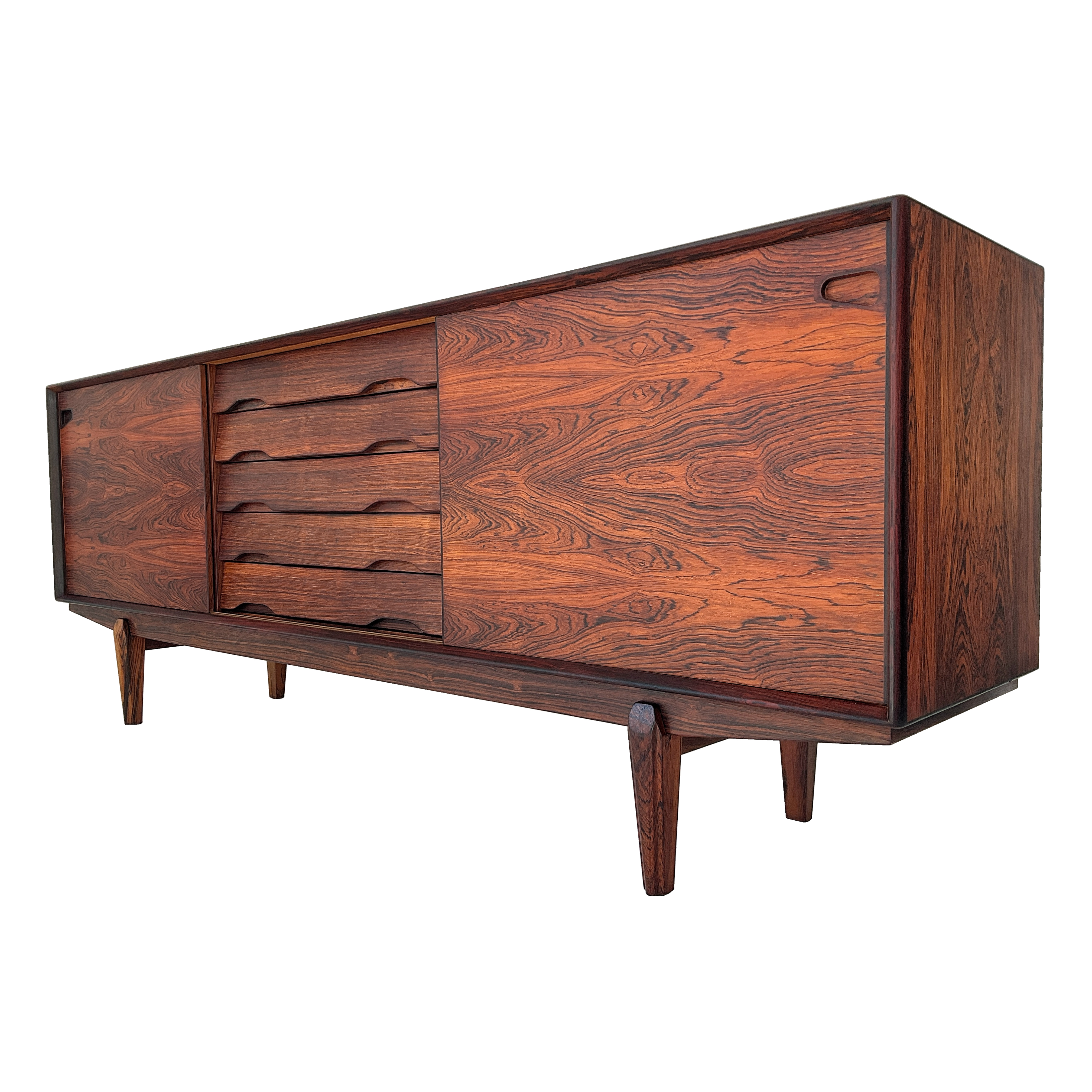 Buffet en bois de rose '60s Henry Rosengren Hansen pour Dyrlund, Denmark