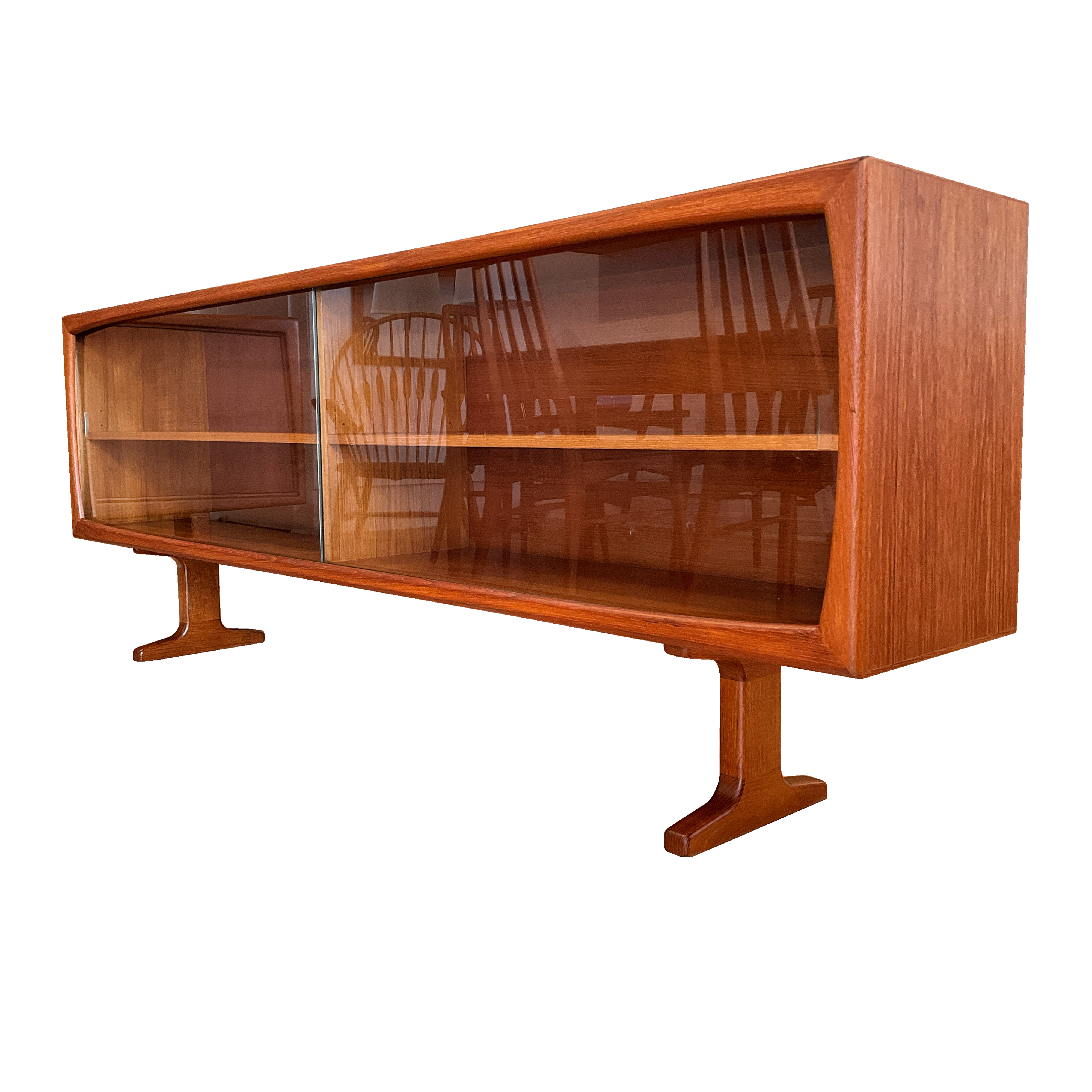 Huche vitrée en teck '60s Axel Christensen, pour ACO møbler, Denmark